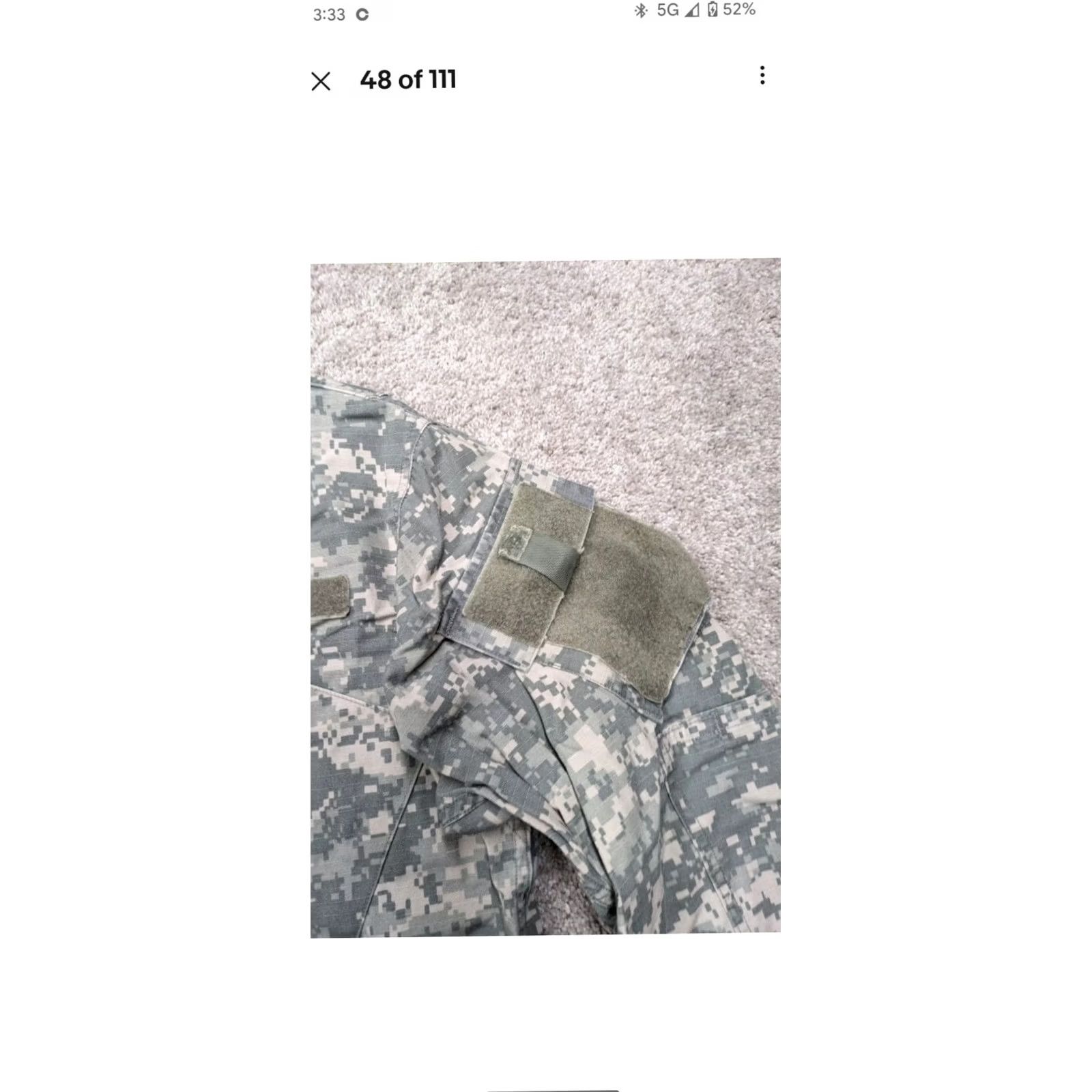 Vintage US Army Jacket Mens M Medium Camo Collared Zip Digital Camo Short Size US 31 - 5 Thumbnail