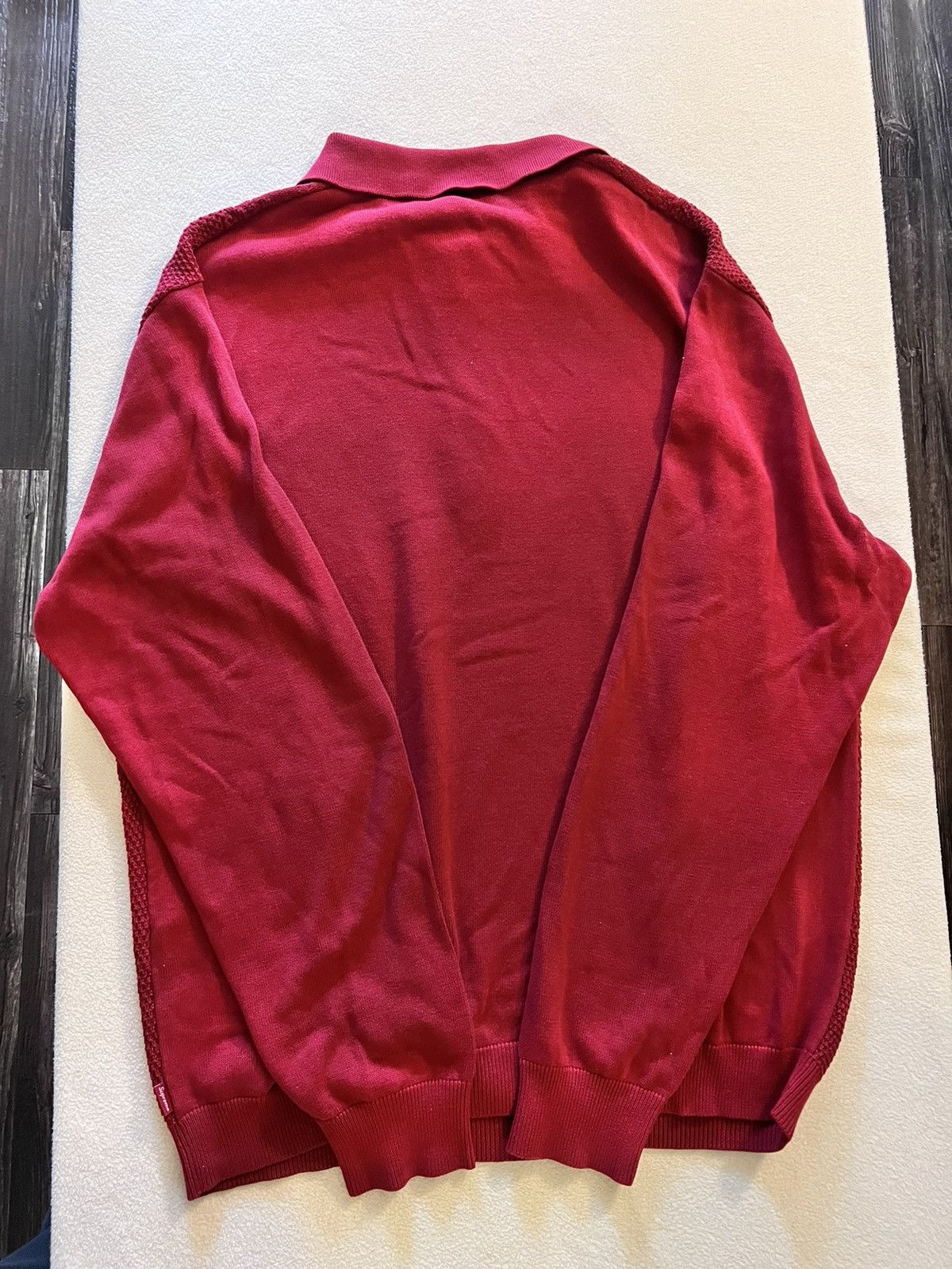 Supreme supreme cable knit sweater red Size US L / EU 52-54 / 3 - 4 Thumbnail