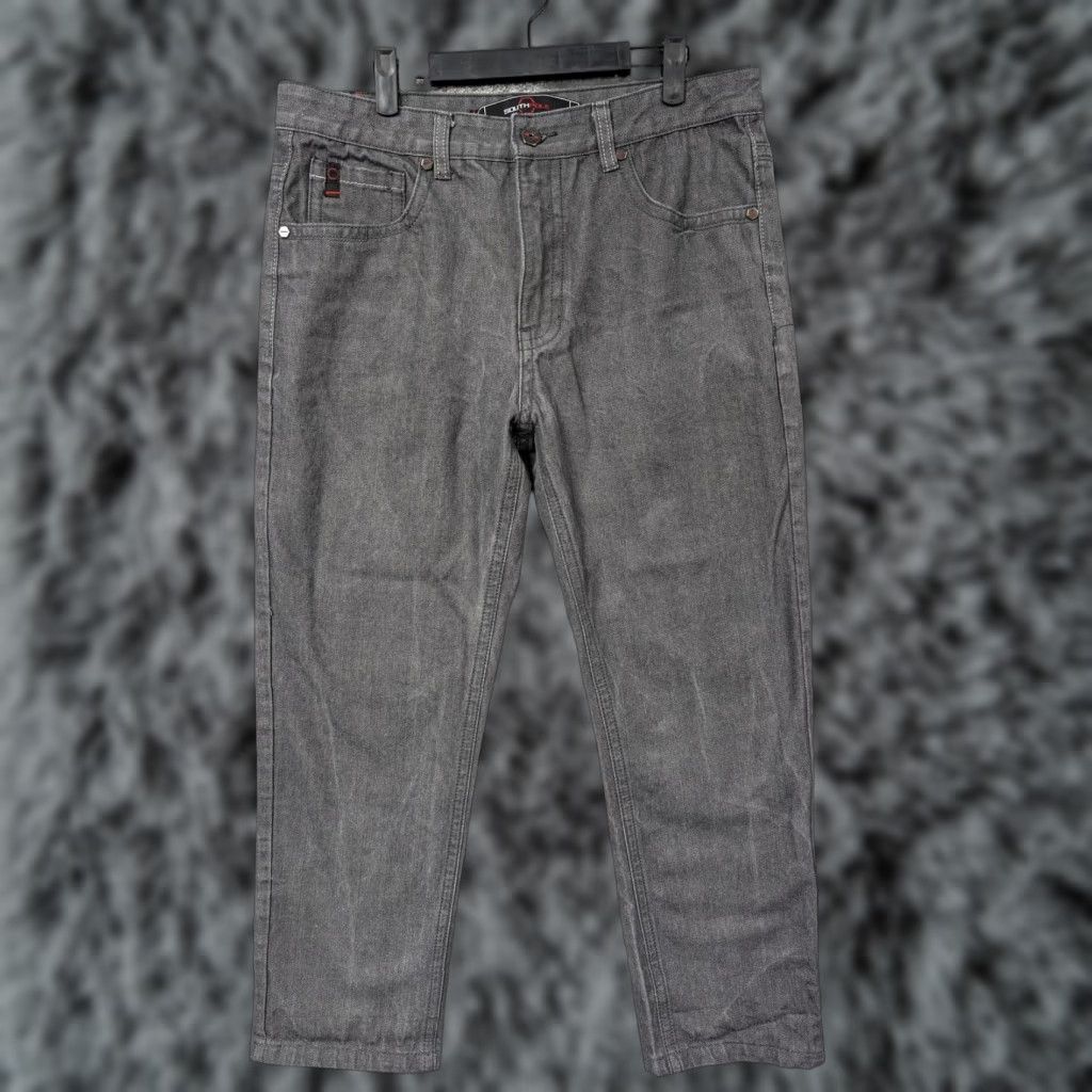 Southpole Southpole Jeans Mens 35x28.5 Gray Denim Straight Leg 5 Pocket Pants Size US 35 - 1 Thumbnail