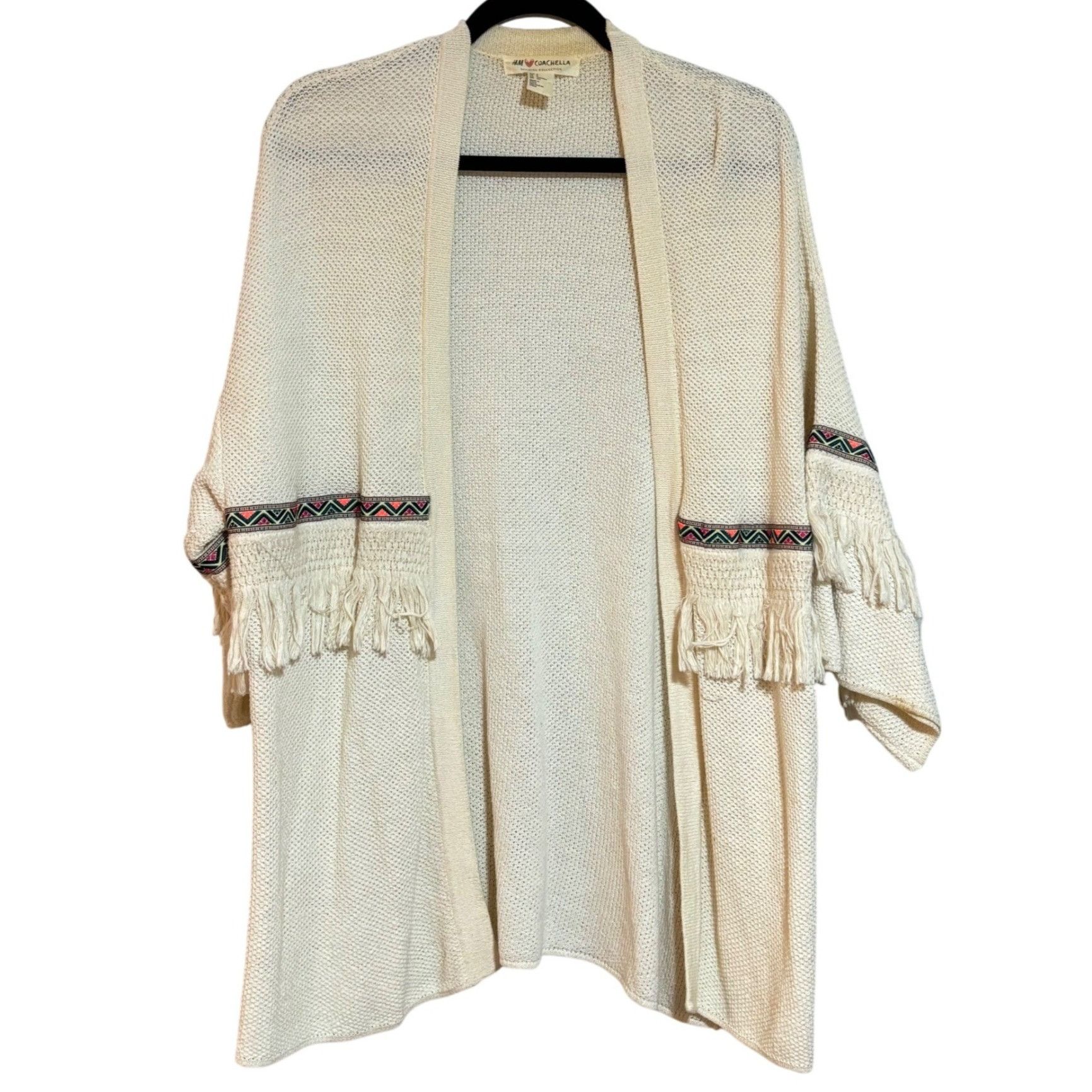 Other H&M Women’s Ivory S Cardigan Boho Chic Festival Boho Chic Co Size L / US 10 / IT 46 - 3 Thumbnail