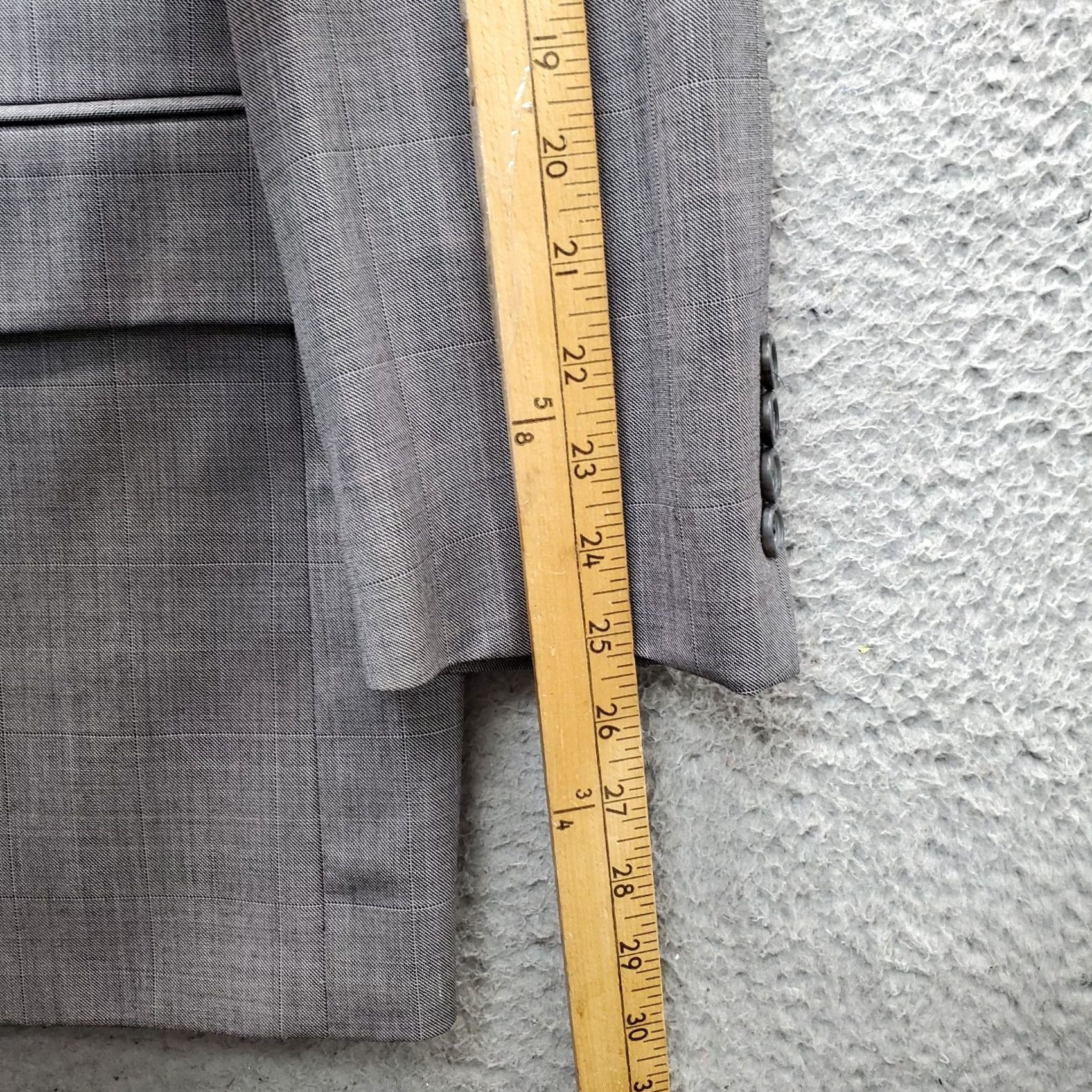 Joseph Joseph & Feiss Blazer Jacket Mens Size 46 Multicolor Check Notch Lapel Single Breasted Blazer Size 46R - 4 Thumbnail