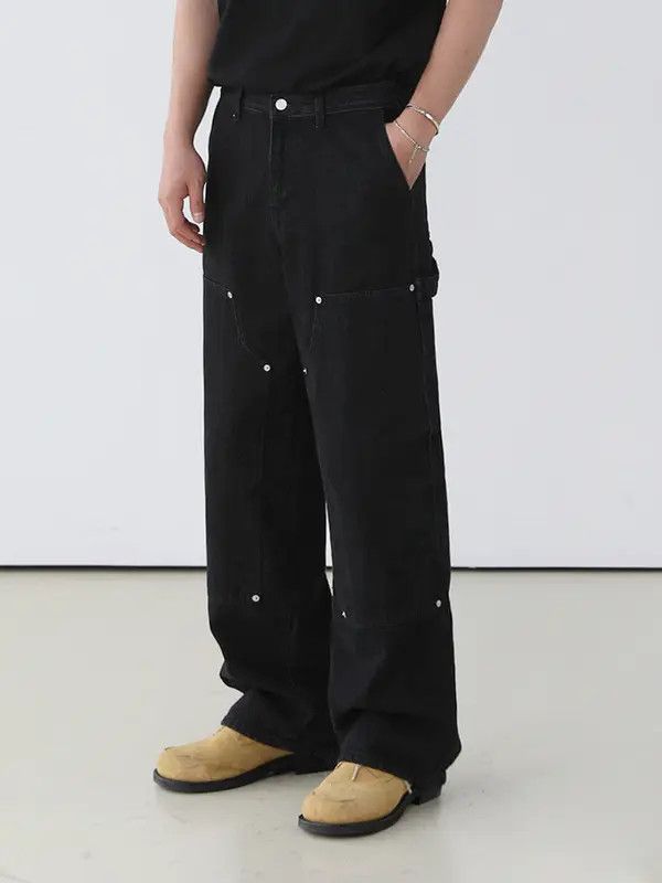 Jean Chiharu x Kouno Baggy Black Flared Denim Jeans Size US 32 / EU 48 - 1 Thumbnail