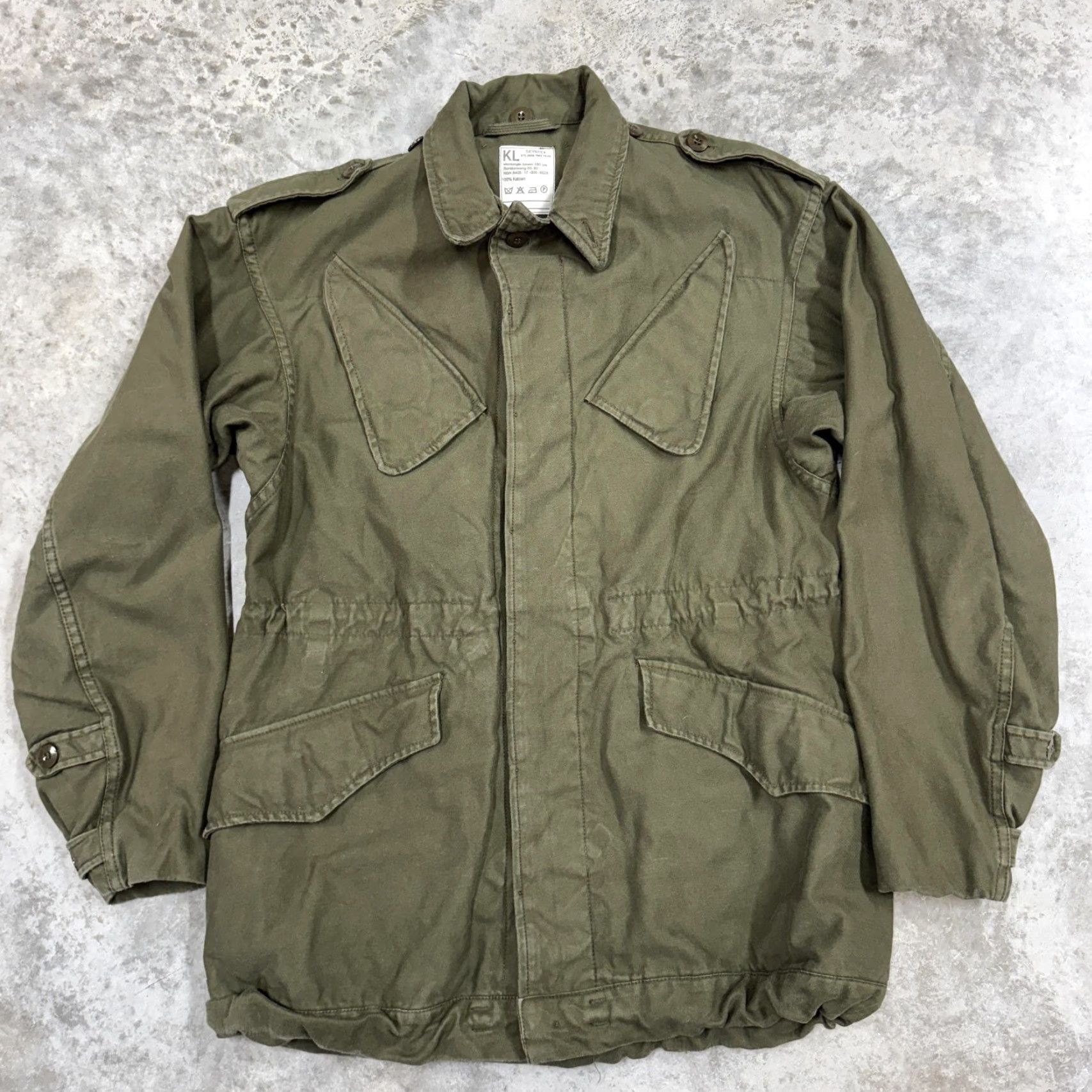 Vintage VINTAGE Dutch Military Jacket Mens Small Green Field Coat Cotton KL Seyntex 80s Size US S / EU 44-46 / 1 - 2 Thumbnail
