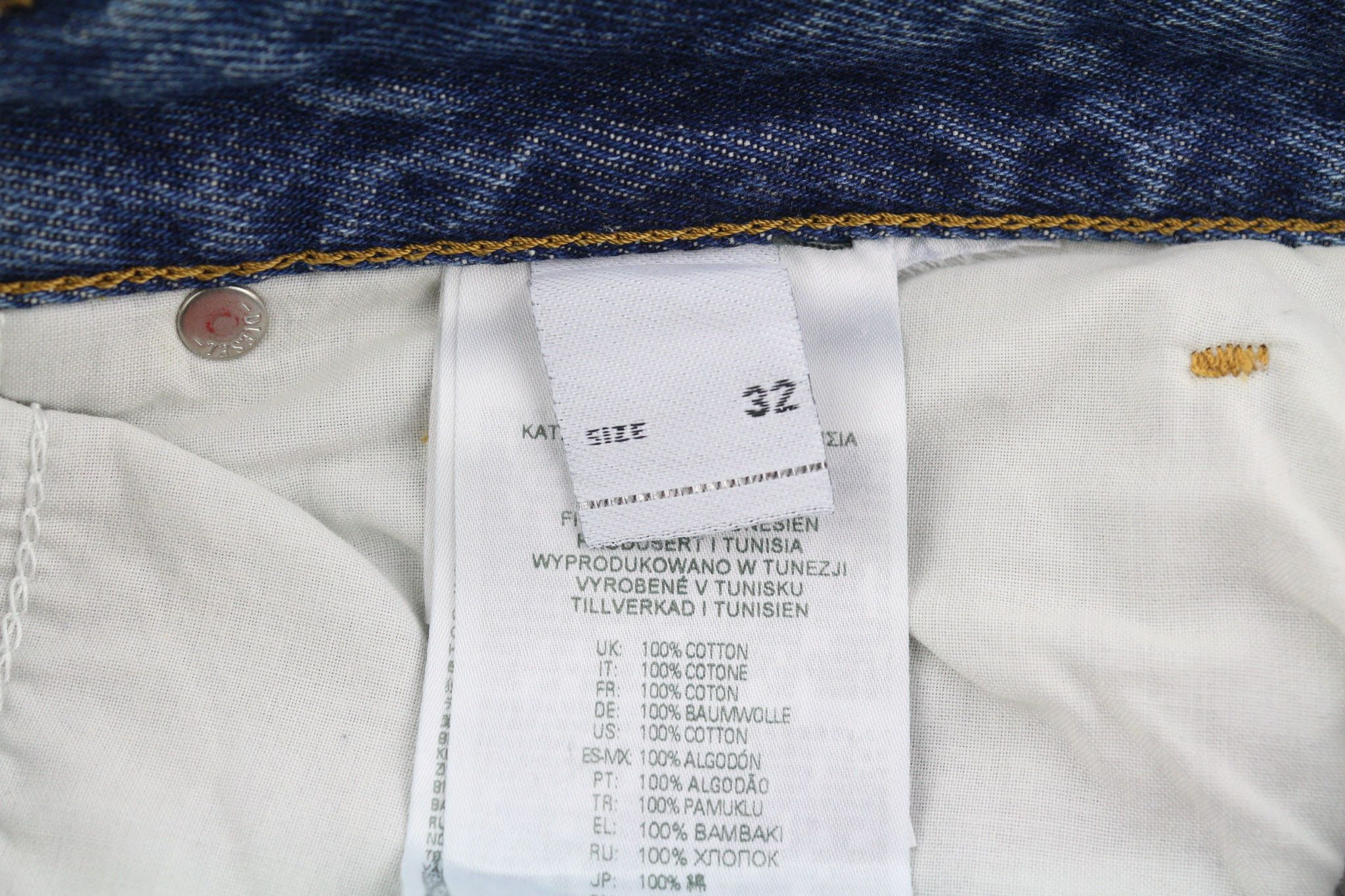 Diesel 1955 09C90 W32/L32 High Waist Distress 40393 Size US 32 / EU 48 - 8 Thumbnail