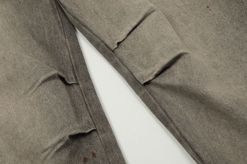 Vintage Retro washed distressed loose workwear men's flared jeans Size US 32 / EU 48 - 4 Thumbnail