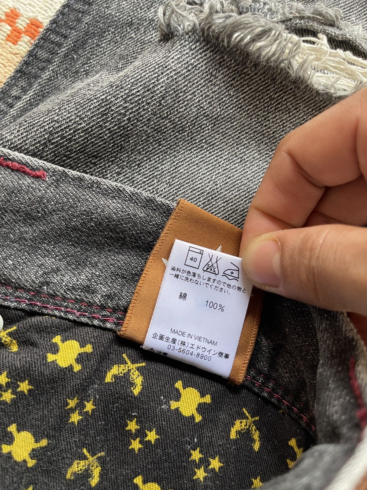 Cout de la Liberte Vintage🔥LIBERTO🔥Distressed Patchwork Denim Size US 36 / EU 52 - 17 Thumbnail