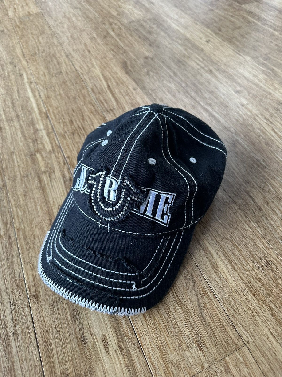 image of Supreme x True Religion Denim Hat Cap in Black, Men's