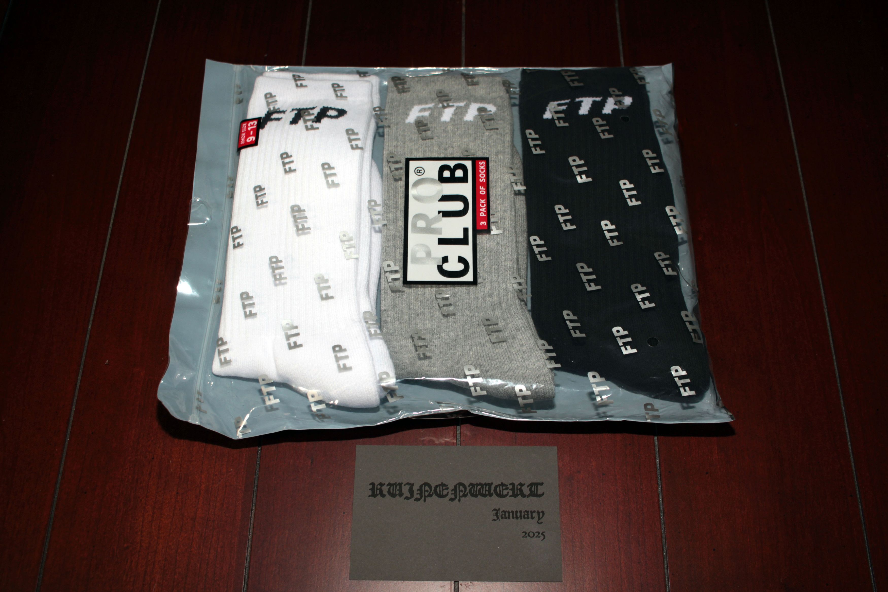Fuck The Population FTP / PRO CLUB - THREE PACK Socks (Size: 9-13) Size ONE SIZE - 8 Thumbnail