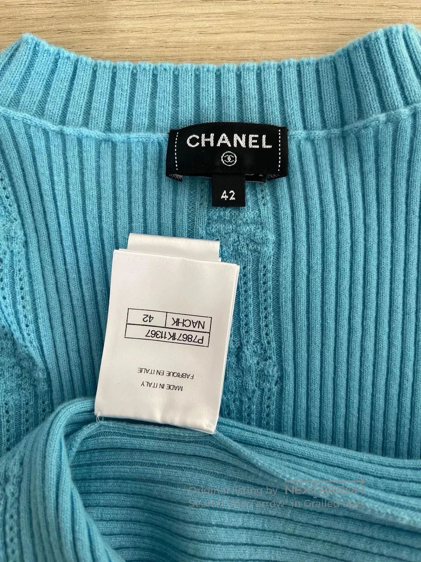 Chanel Chanel 2025 Blue Belted Sweater Top. Size US M / EU 48-50 / 2 - 4 Thumbnail