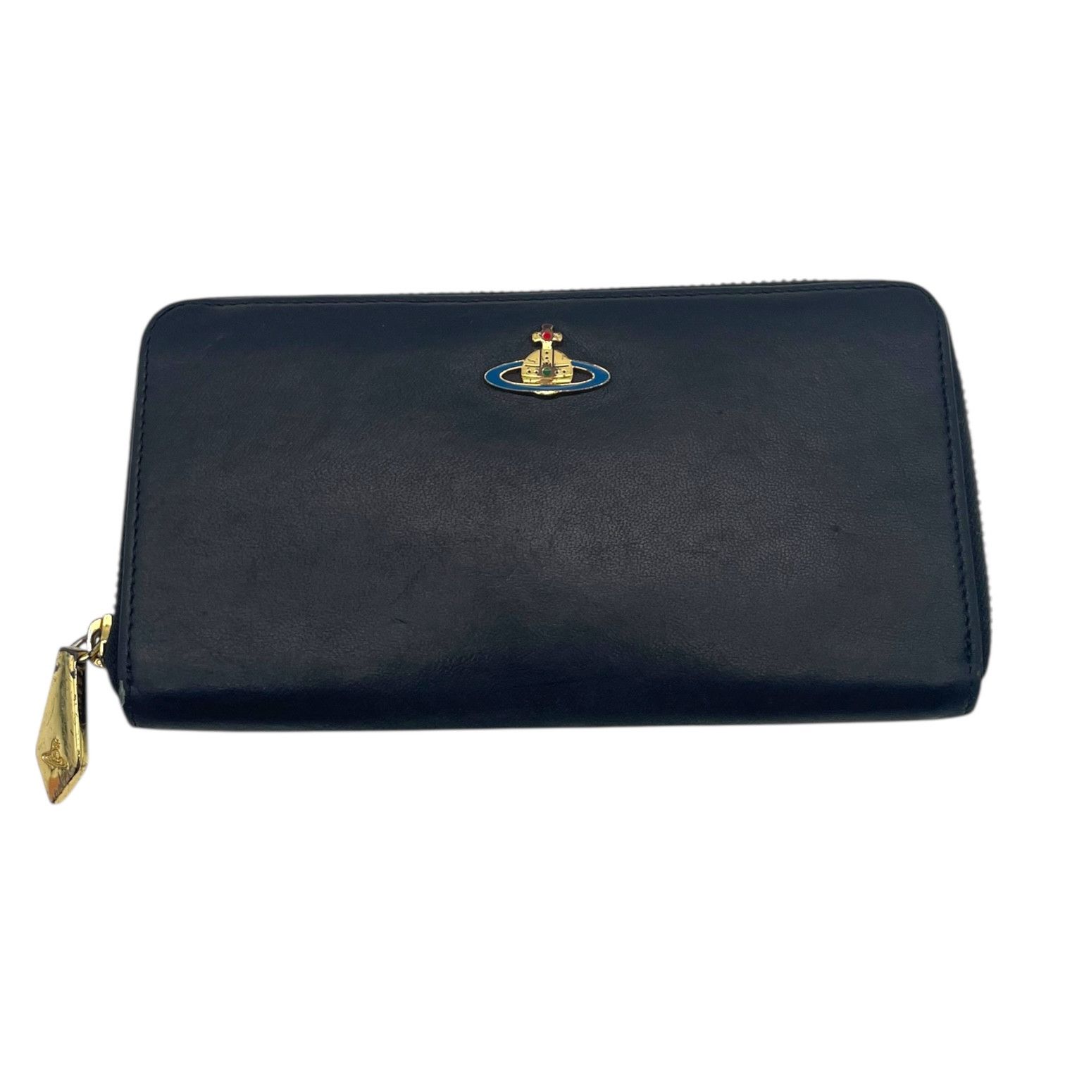 Vivienne Westwood Vivienne Westwood Leather Wallet Orb Logo Zip Around Black Size ONE SIZE - 1 Thumbnail