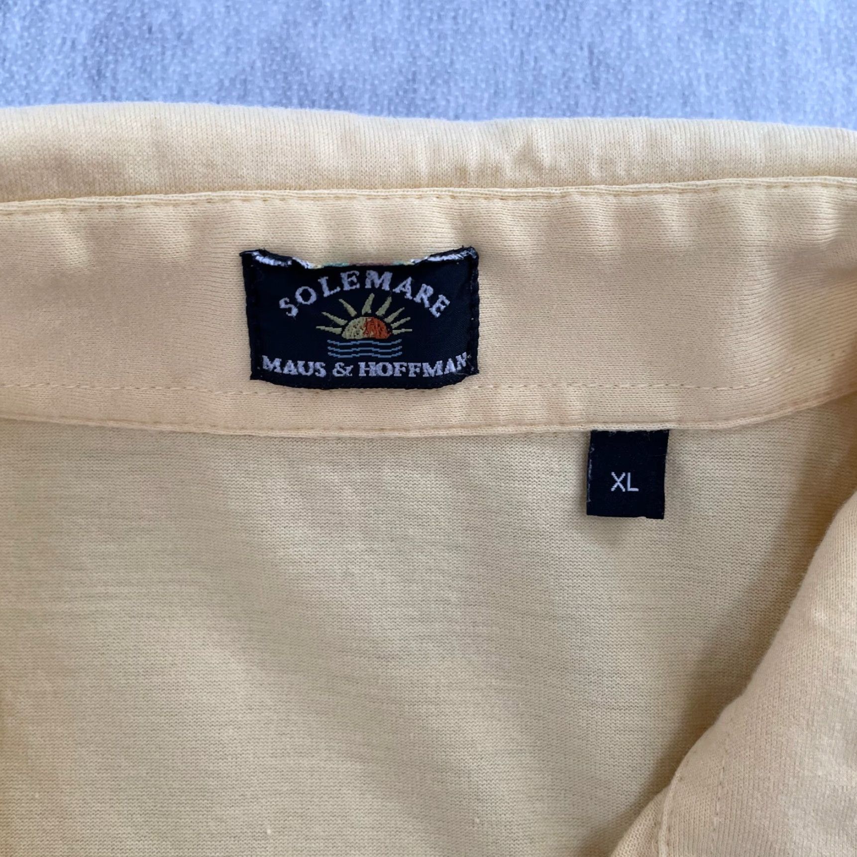 Vintage VINTAGE Maus Hoffman Polo Shirt Men XL Yellow Short Sleeve Pocket Classic Casual Preppy 80s-90s Mens XL Size US XL / EU 56 / 4 - 4 Thumbnail