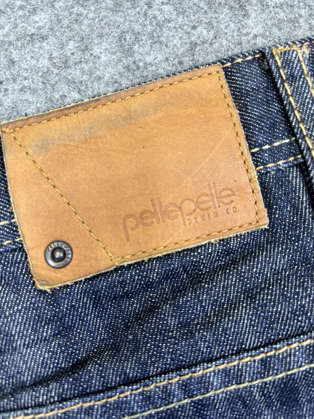 Pelle Pelle 💥Super BAGGY💥pellepelle Marc Buchanan Paint Spash Denim F876 Size US 36 / EU 52 - 15 Thumbnail