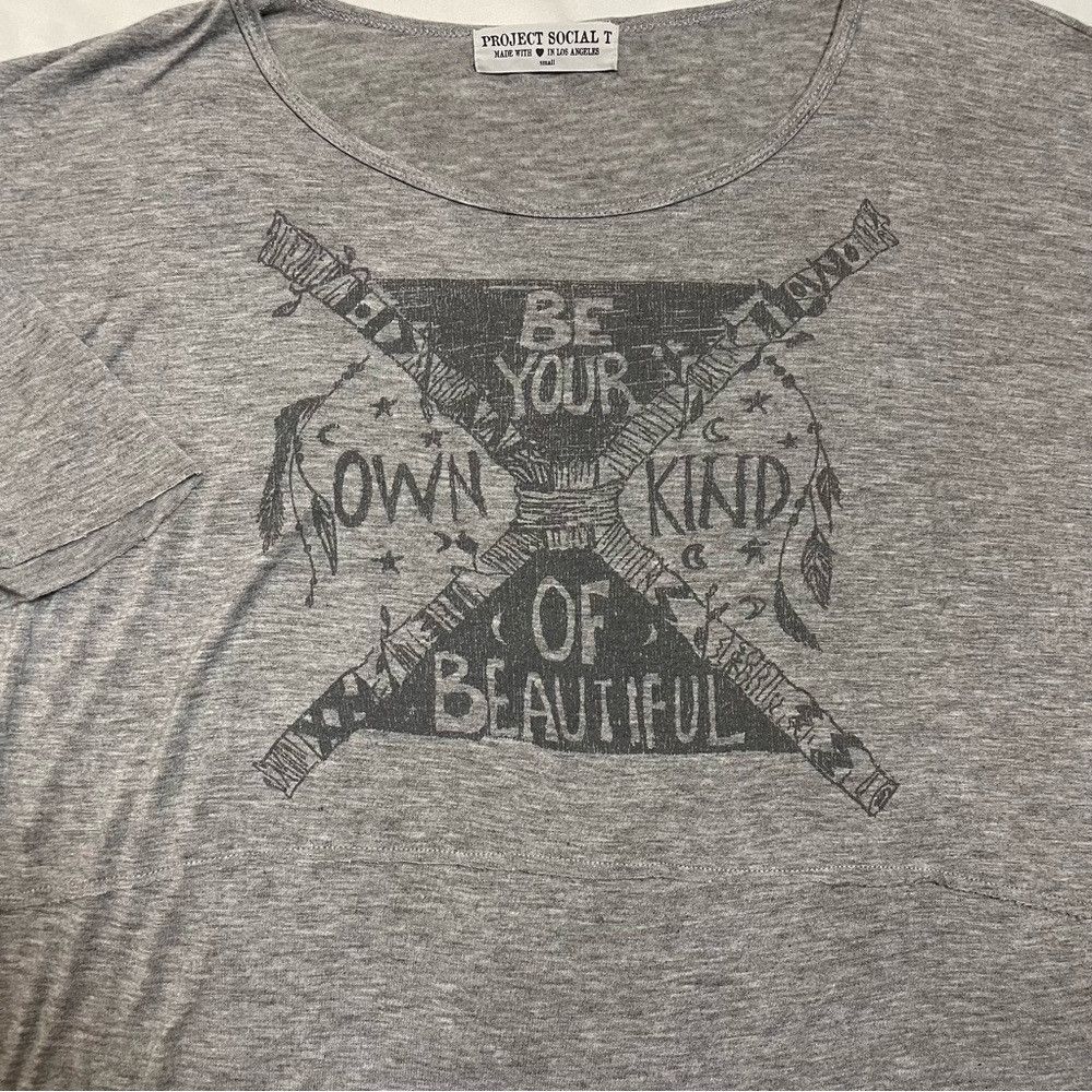 Other Project Social T 3/4 Sleeve Grey Tee Be Your Own Kind Of Be Size S / US 4 / IT 40 - 8 Thumbnail