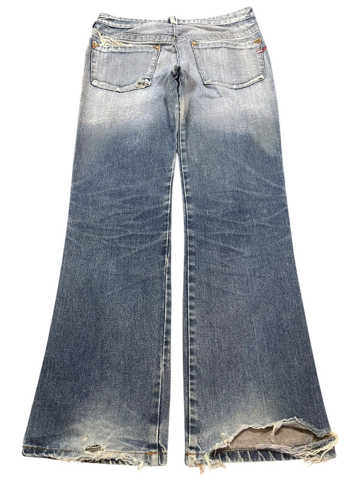 Diesel Vintage Diesel Industry Faded Wash Distressed Wide Leg Jeans Size US 32 / EU 48 - 2 Thumbnail