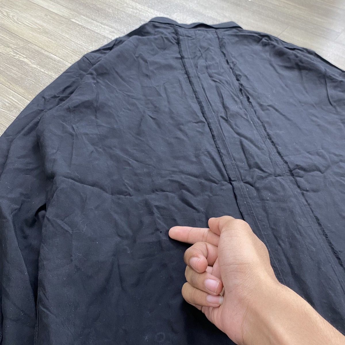 Yohji Yamamoto Archive Y’S For Men Yohji Yamamoto Black Long Shirt Designer Size US S / EU 44-46 / 1 - 18 Thumbnail