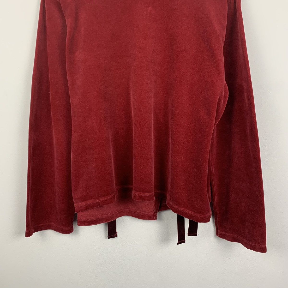 Gudrun Sjoden Velour Cardigan Size M Red Avant Garde