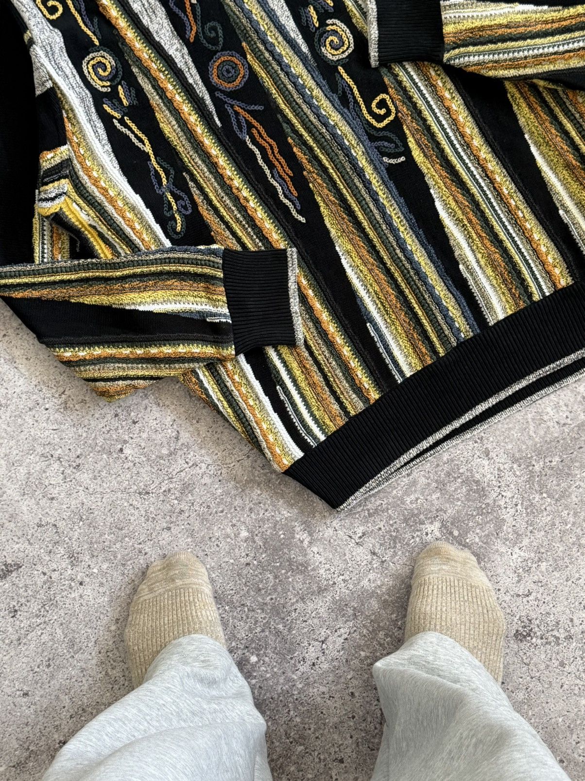 Carlo Colucci Carlo Colucci Multi-Color Abstract 3D Knit Pull Sweater Size US L / EU 52-54 / 3 - 3 Thumbnail