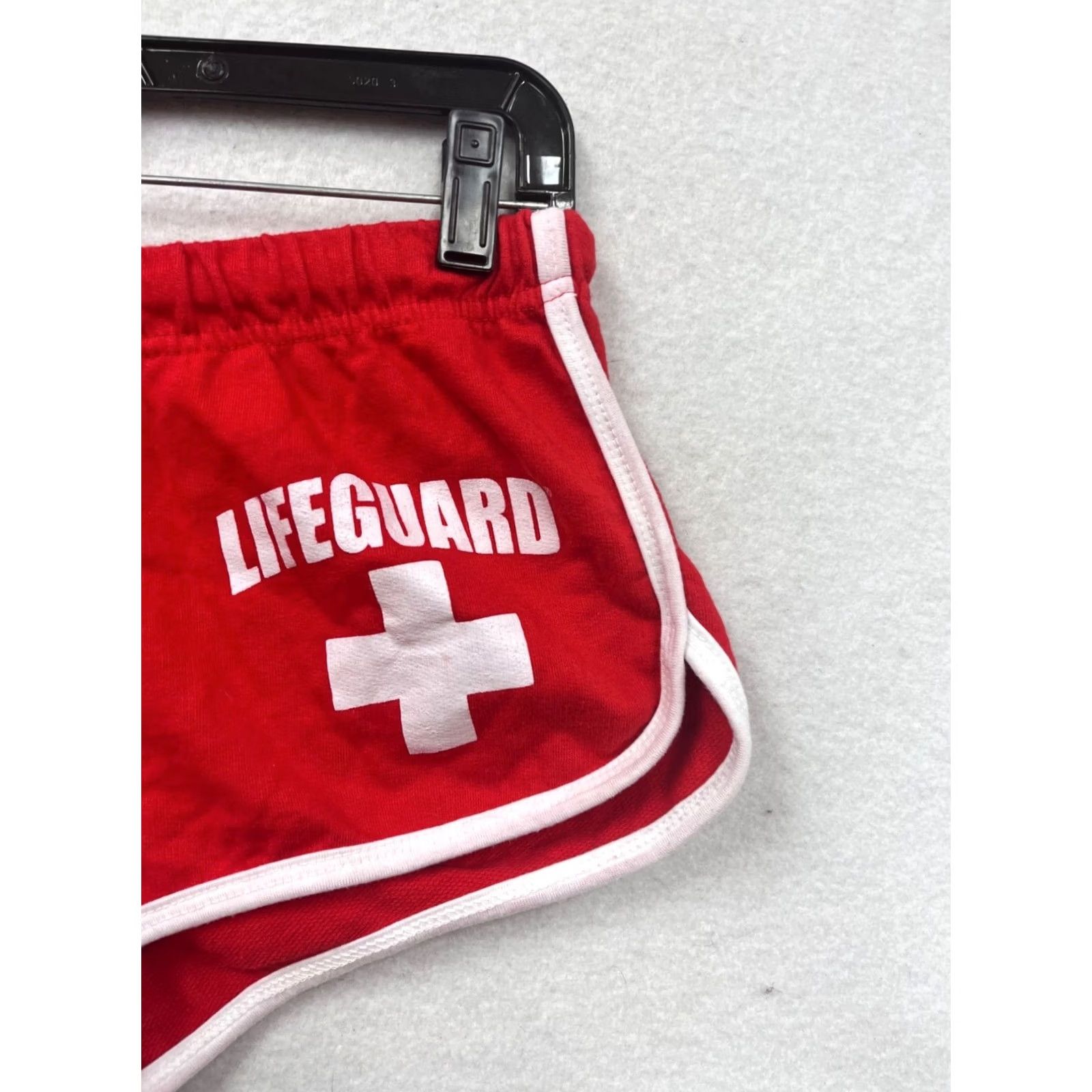 Vintage Lifeguard Womens Athletic Shorts Red M with White Trim (Medium) Size 32" / US 10 / IT 46 - 5 Thumbnail