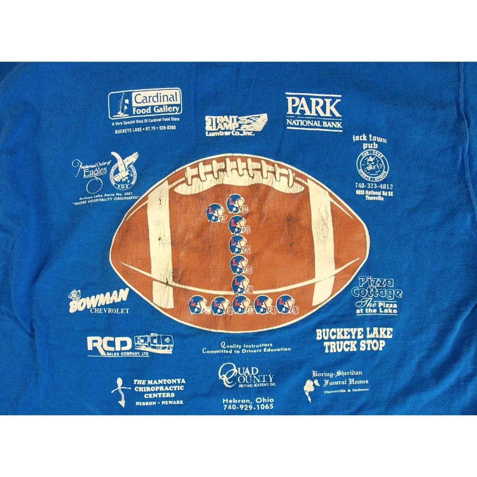 Fruit Of The Loom VINTAGE LAKEWOOD LANCERS Football T-Shirt Mens Medium Blue Cotton Fruit of the Loom Size US M / EU 48-50 / 2 - 4 Thumbnail
