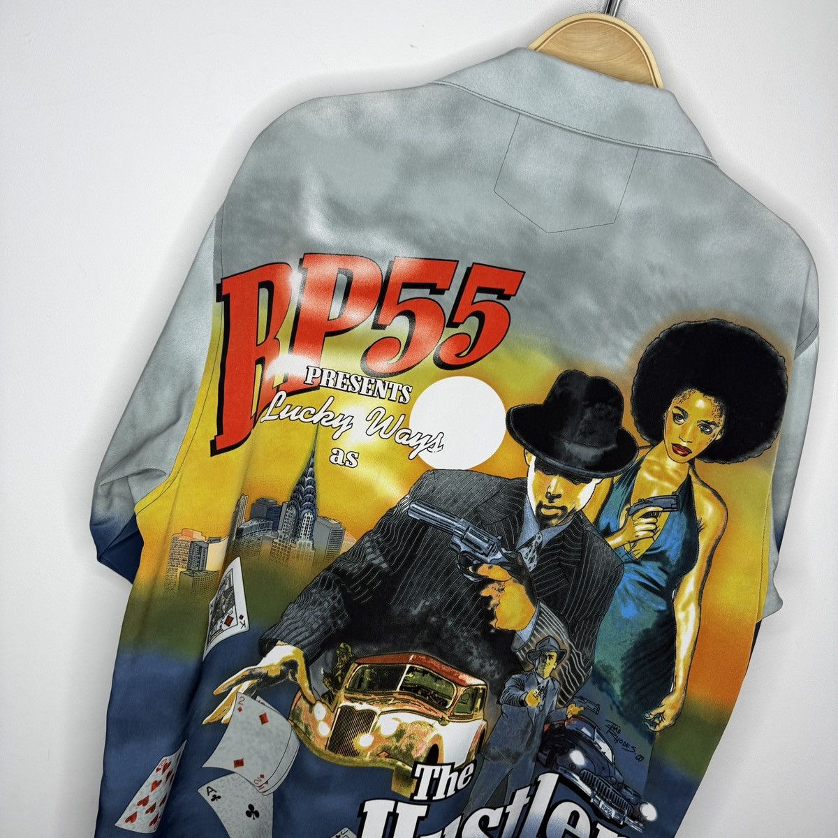 Vintage Y2K VTG FERUGINI HUSTLER LUCKY WAYS PRINT GAMBLING SHIRT Size US L / EU 52-54 / 3 - 9 Thumbnail