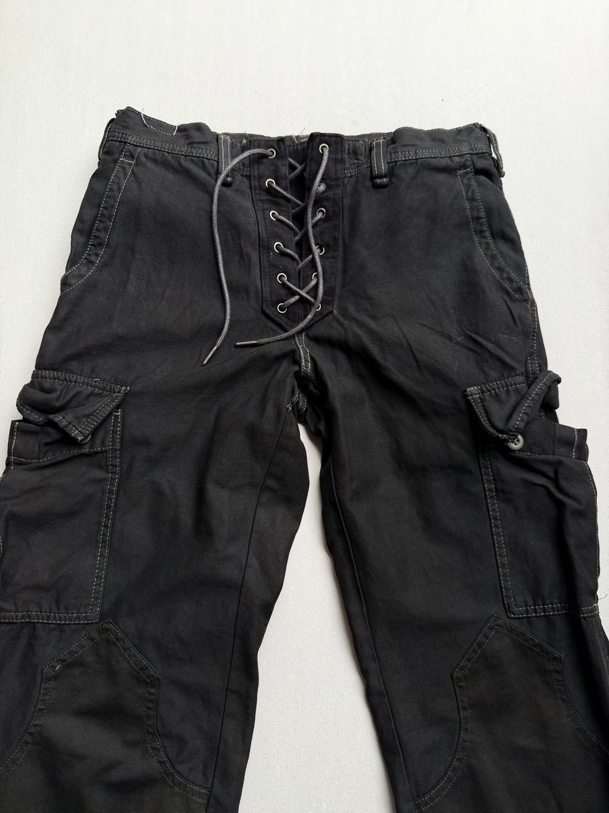 Japanese Brand Vertgarments lace up flare cargo pants Size US 28 / EU 44 - 2 Thumbnail