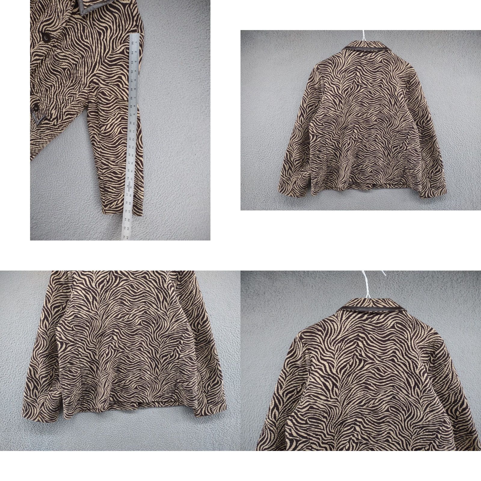 JM Collection JM Collection Button Up Blazer Jacket Animal Print Women's Size Large Multicolor Animals Blazer Womens L Size L / US 10 / IT 46 - 8 Thumbnail