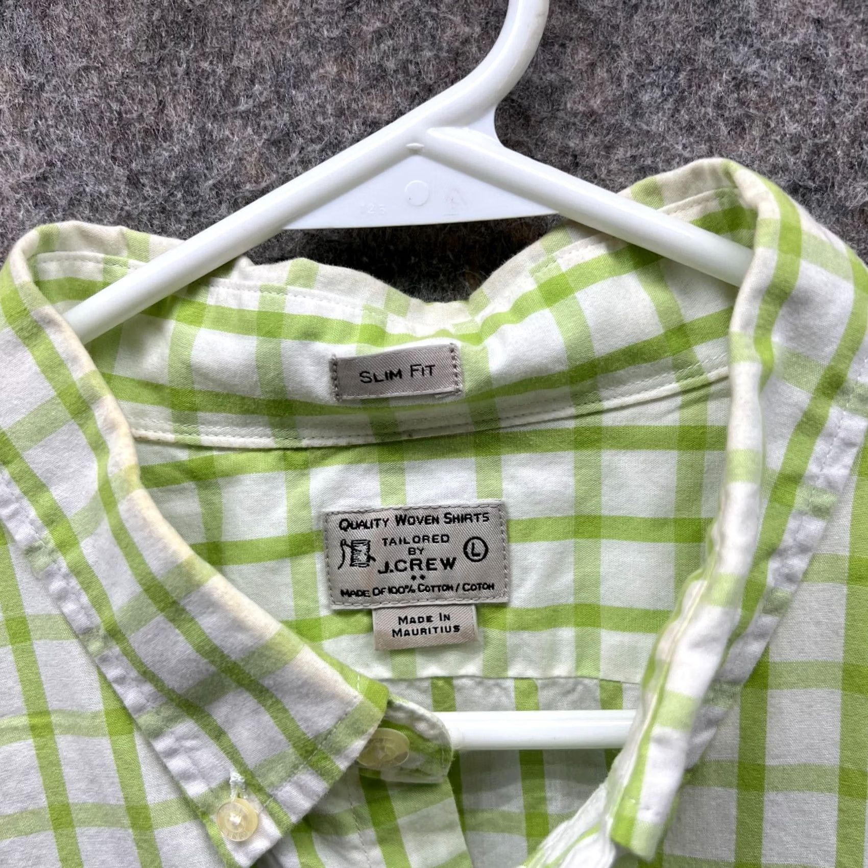 J.Crew J.CREW Shirt Men Large Green Check Button-Down Slim Vintage Casual Size US L / EU 52-54 / 3 - 7 Thumbnail