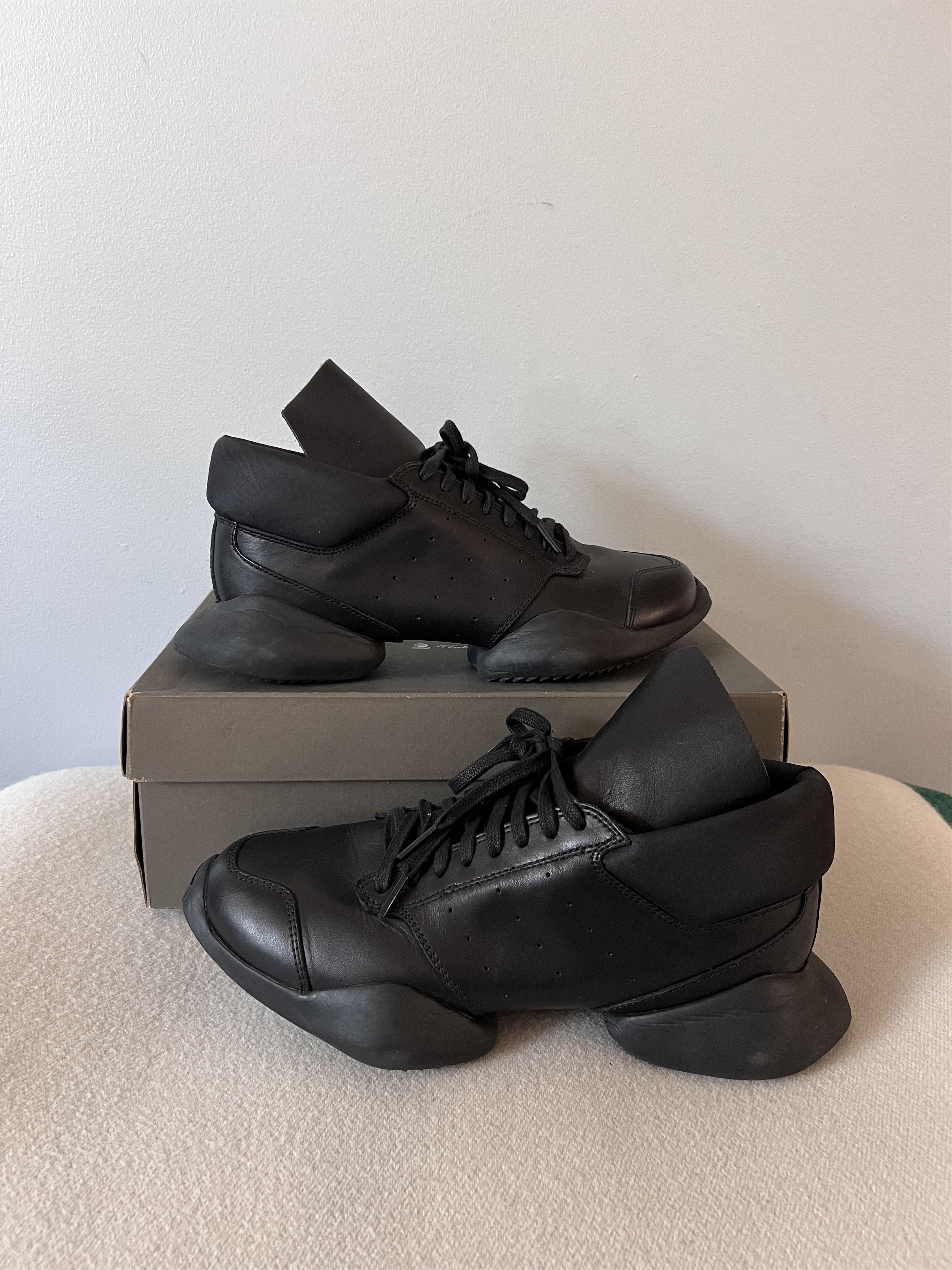 Adidas × Rick Owens Rick Owens Adidas RO Runner in Black Leather Size US 7.5 / EU 40-41 - 2 Thumbnail