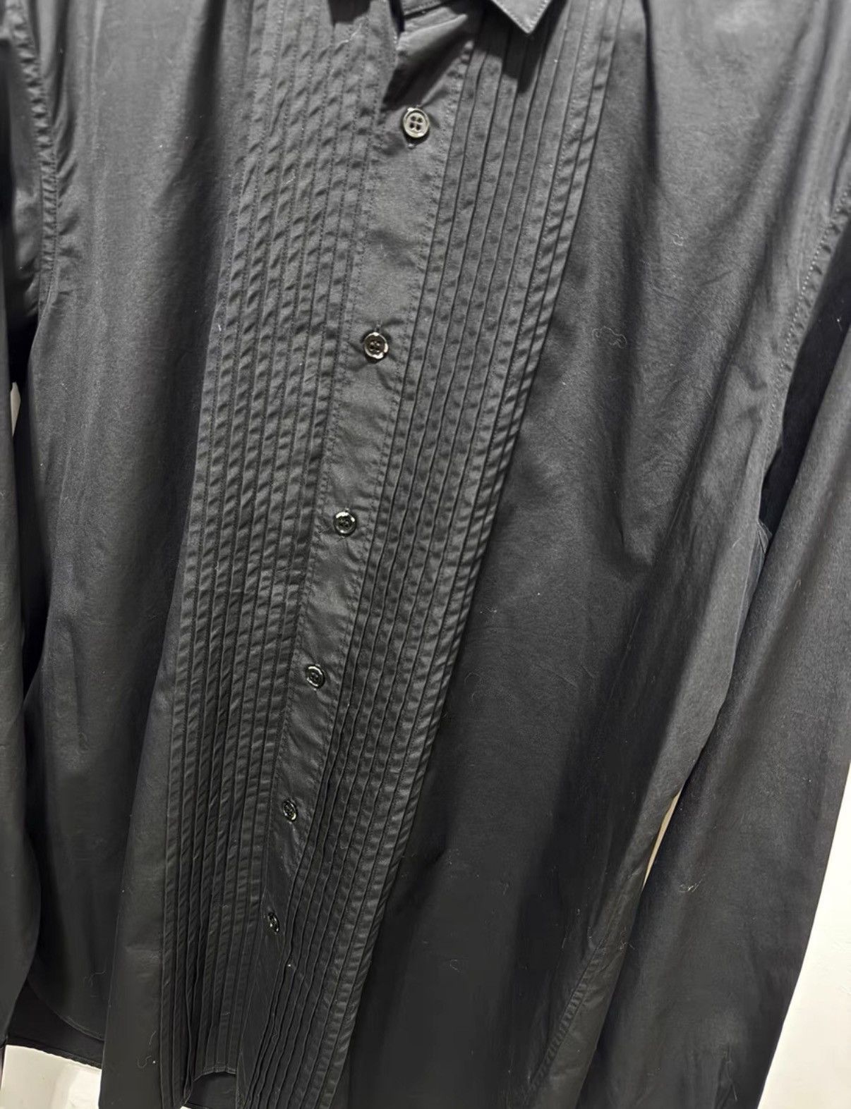 Saint Laurent Paris Saint Laurent (SLP) 13FW Distorted Accordion Pleat Shirt Size US XL / EU 56 / 4 - 3 Thumbnail