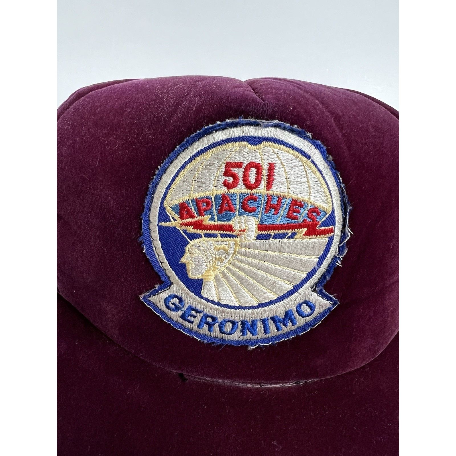 Nike Vintage US Army Geronimo 501 Apaches Patch Snapback Hat Cap Size ONE SIZE - 2 Thumbnail