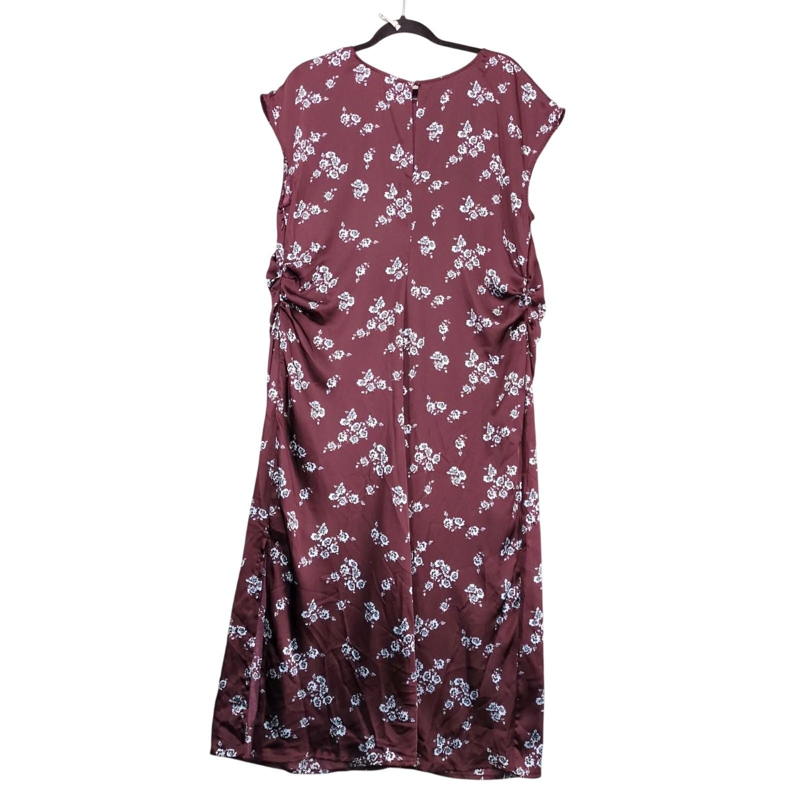 Other NWT A New Day Purple Blue Floral Satin Midi Dress XXL Size XXL / US 16-18 / IT 52-54 - 4 Thumbnail