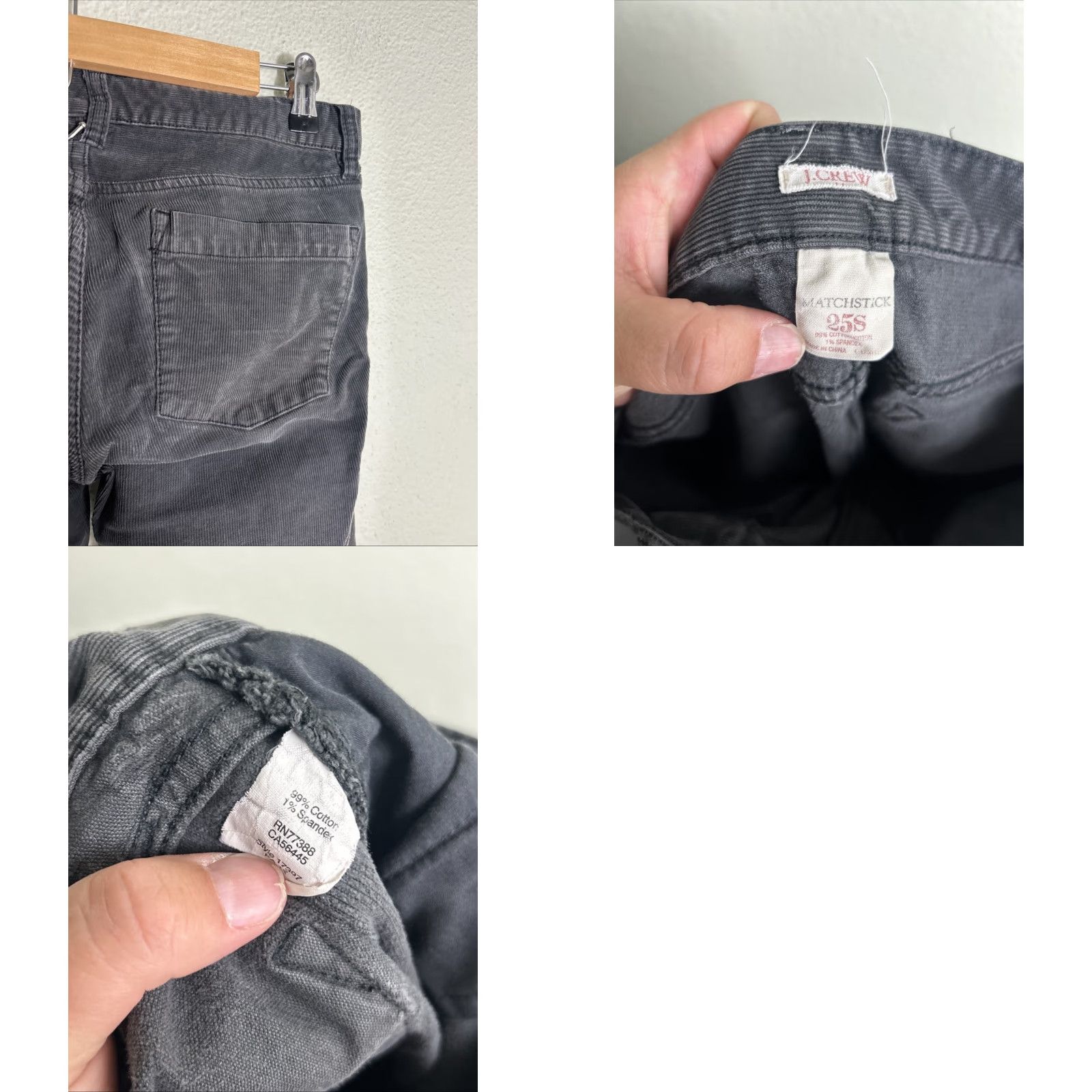J.Crew J.CREW Matchstick Corduroy Pants Gray Women’s 25 Short 28x29 Chino Pants Mens? Size 42" / US 20 - 9 Thumbnail