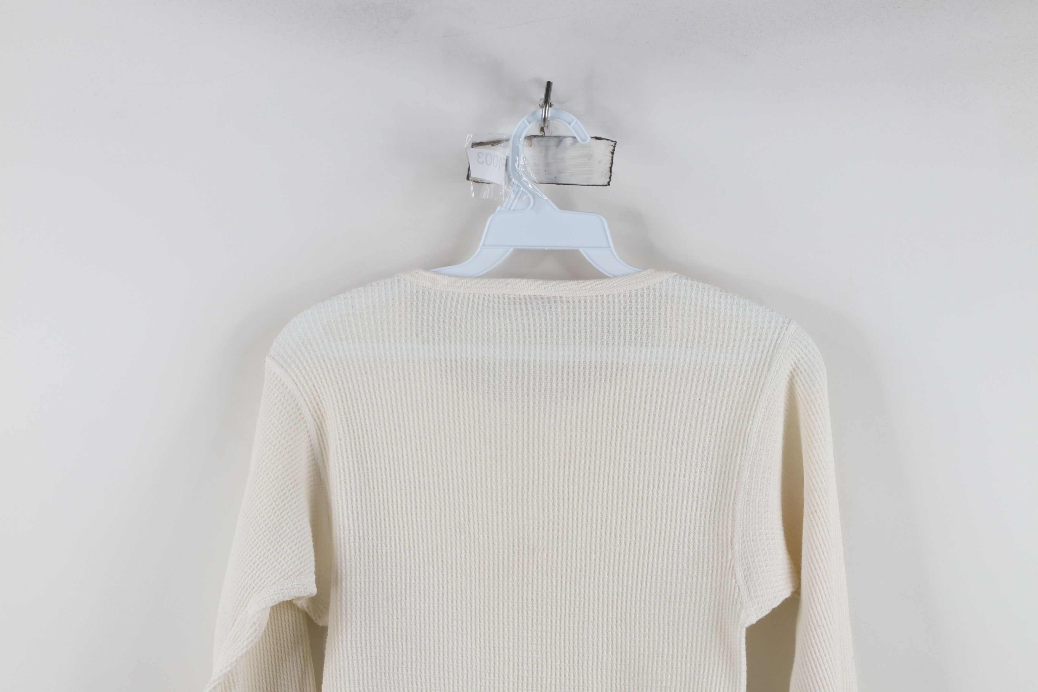 Vintage Vintage 90s Streetwear Waffle Knit Long Sleeve T-Shirt USA Size L / US 10 / IT 46 - 12 Thumbnail