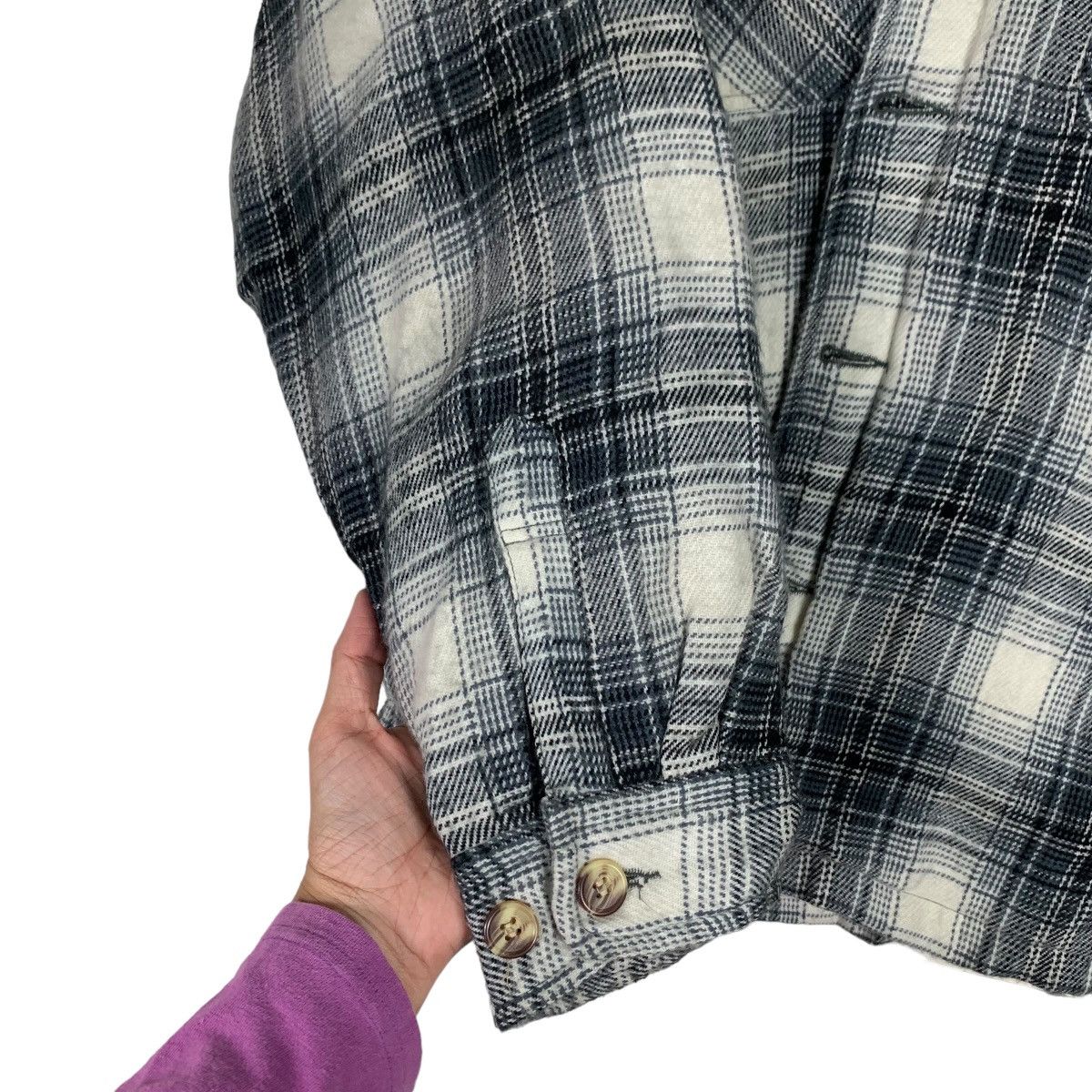 Flannel GLEEMAN CLUB Four Pocket Tartan Flannel Jacket #0560-C26 Size US L / EU 52-54 / 3 - 13 Thumbnail