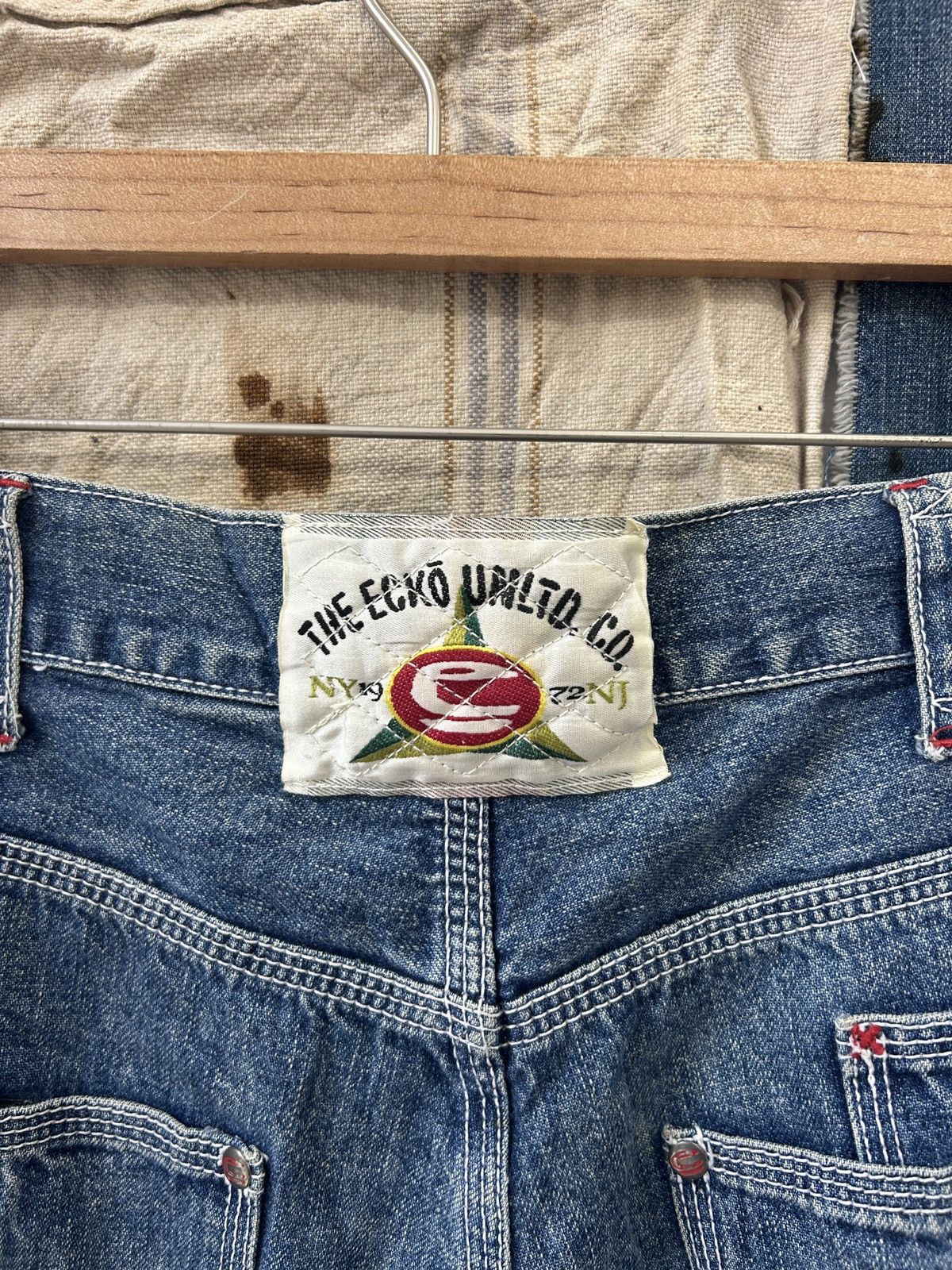 Ecko Unltd. × Marc Ecko × Vintage Vintage Y2K Ecko denim carpenter jean shorts Large 36” Size US 36 / EU 52 - 3 Thumbnail