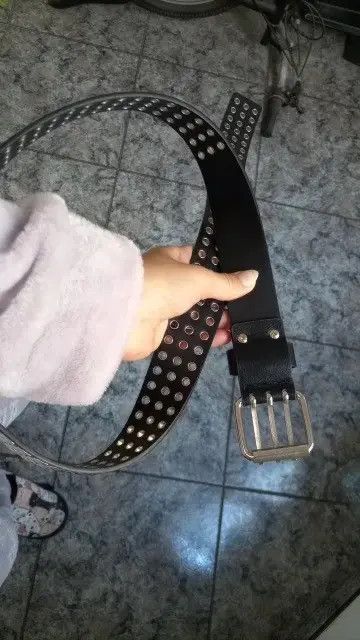 Leather Retro Square Rivet PU Leather Belt Size ONE SIZE - 5 Thumbnail