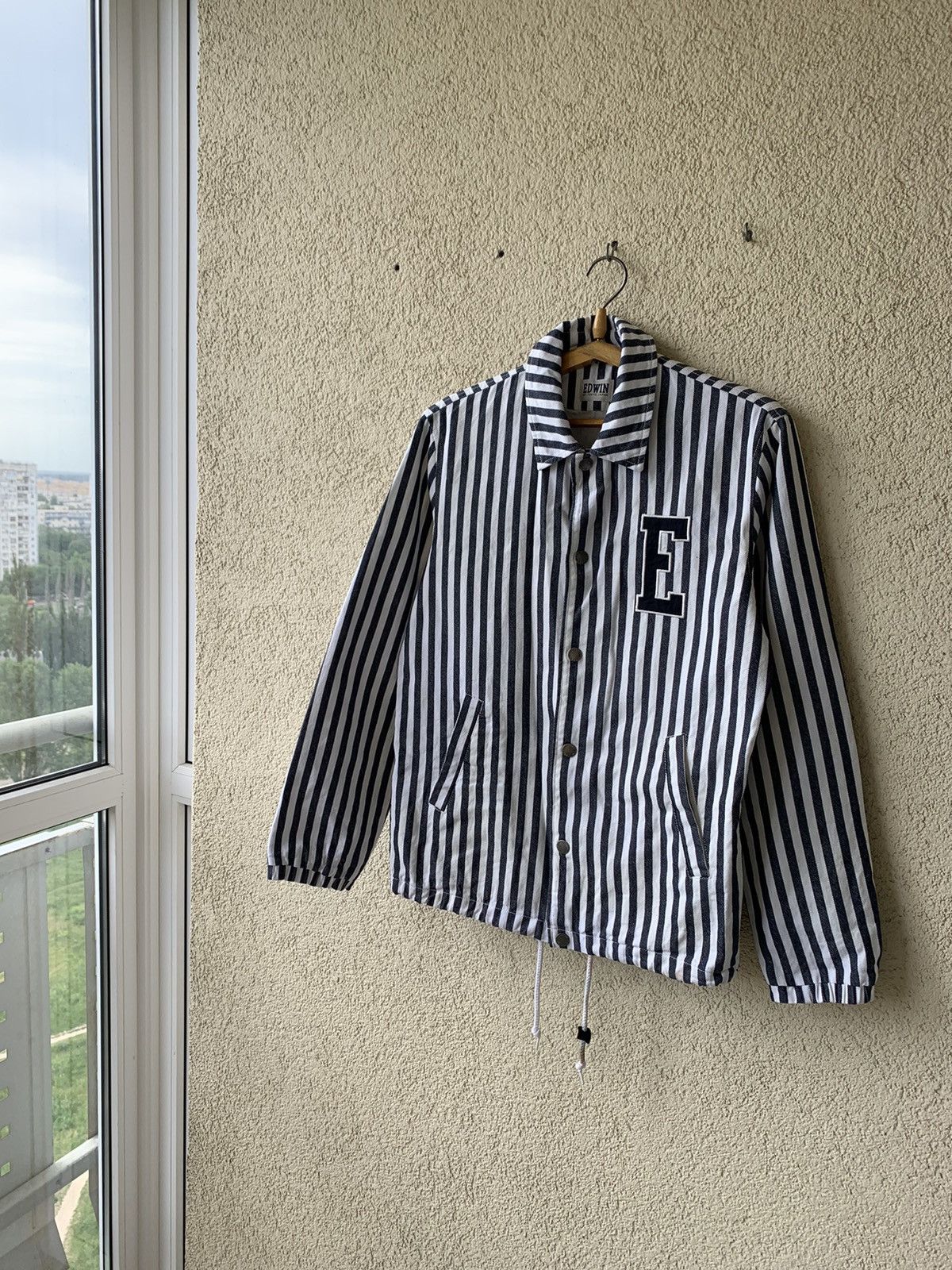 Edwin EDWIN STRIPED LIGHTWEIGHT COTTON COACH JACKET Size US M / EU 48-50 / 2 - 3 Thumbnail