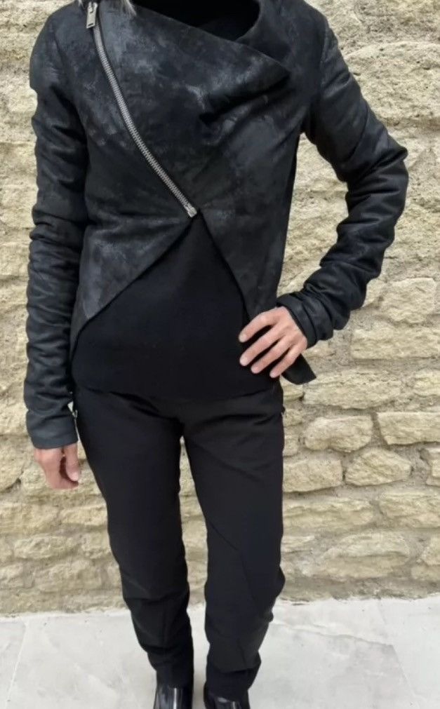 Rick Owens Rick Owens Sheepskin Irregular Cut Dark Jacket2412-Nextarrow Size US M / EU 48-50 / 2 - 8 Thumbnail