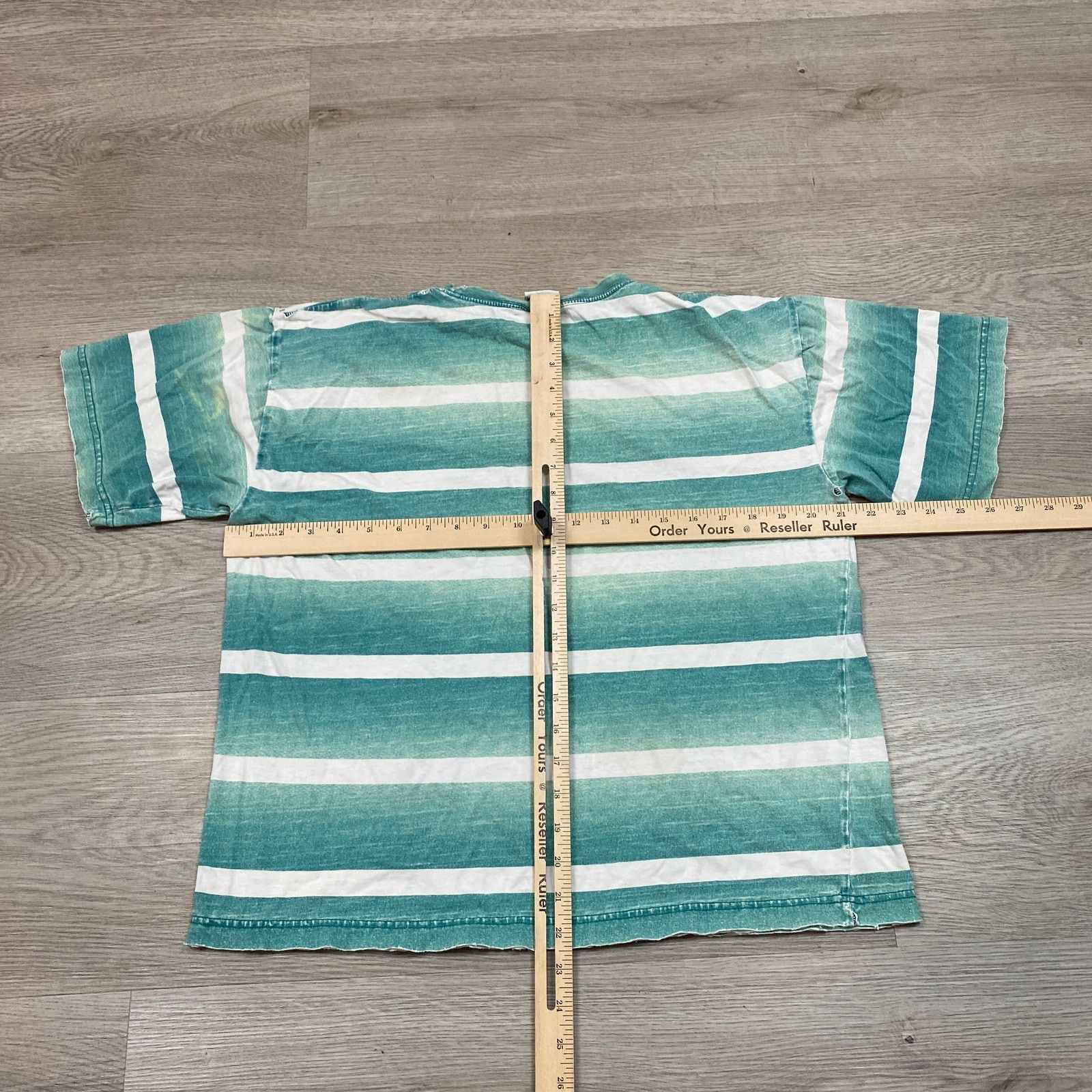 Guess × Vintage VTG 90s Guess Jeans Boxy Striped Tee Shirt Large Y2K Grunge Size US L / EU 52-54 / 3 - 4 Thumbnail
