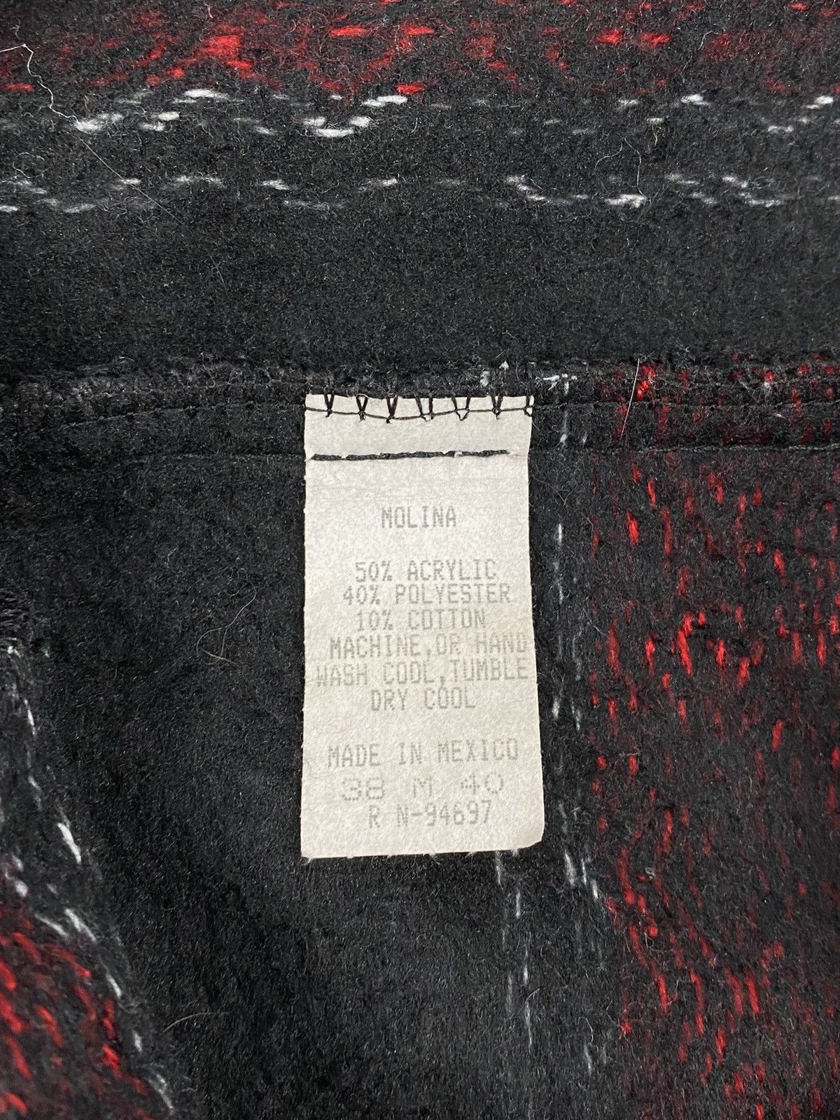 Vintage Y2K Vintage Molina Mexican Native Woven Stripped Baja Hoodie Size US M / EU 48-50 / 2 - 3 Thumbnail