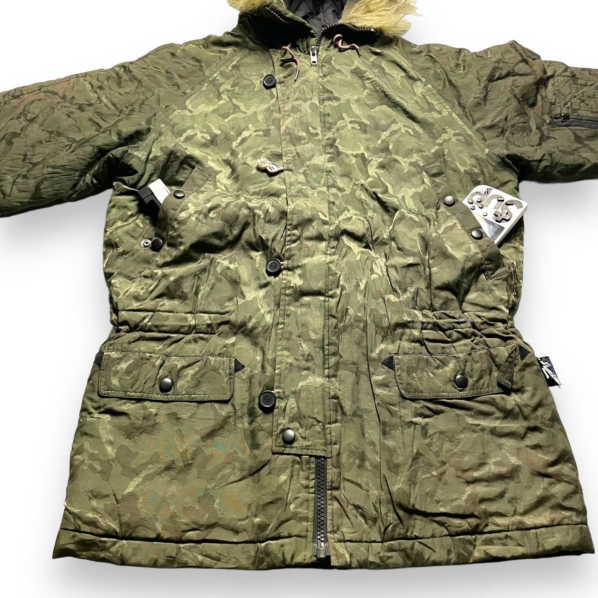 GOA 🇯🇵 VINTAGE POWER TO THE PEOPLE REALTREE FUR HOODIE JACKET Size US L / EU 52-54 / 3 - 6 Thumbnail