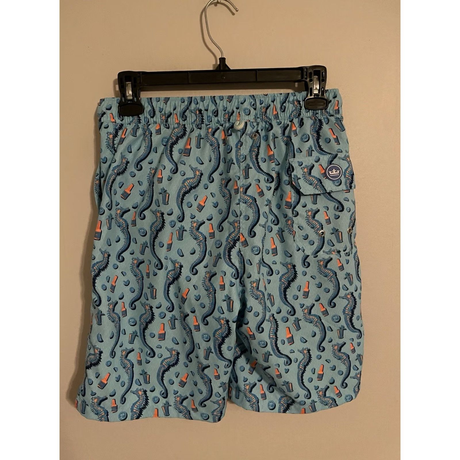 Peter Millar VINTAGE Peter Millar Seaside Collection Swim Trunks Seahorses Lined 8" Men's Small Blue Trunks Mens Small Swim Bottoms 8" inseam Size 36R - 3 Thumbnail