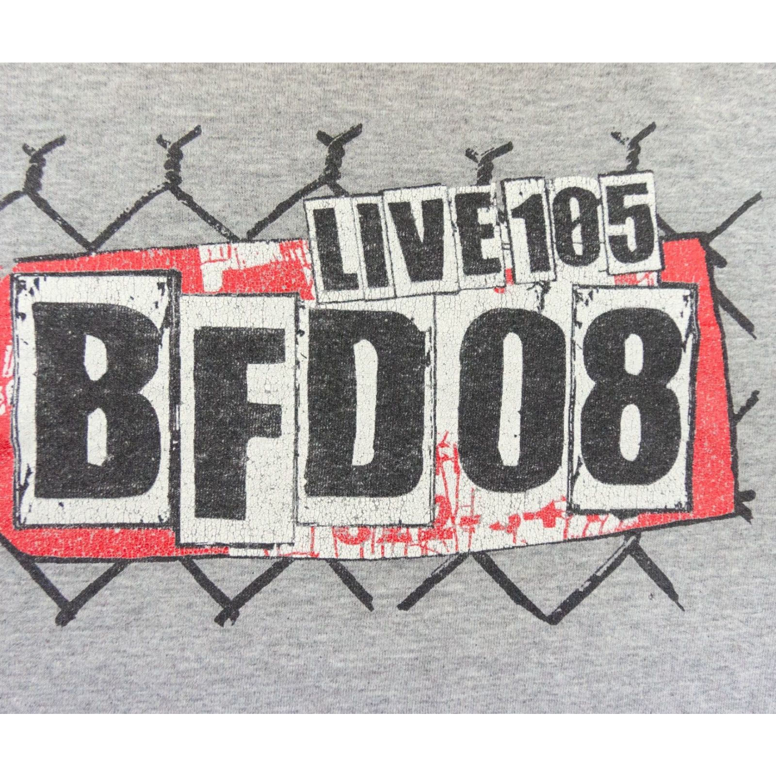 Gildan VINTAGE Live 105 BFD Rock Band T-Shirt Men's Large Gray 2008 Cypress Hill Pennywise Size US L / EU 52-54 / 3 - 2 Thumbnail