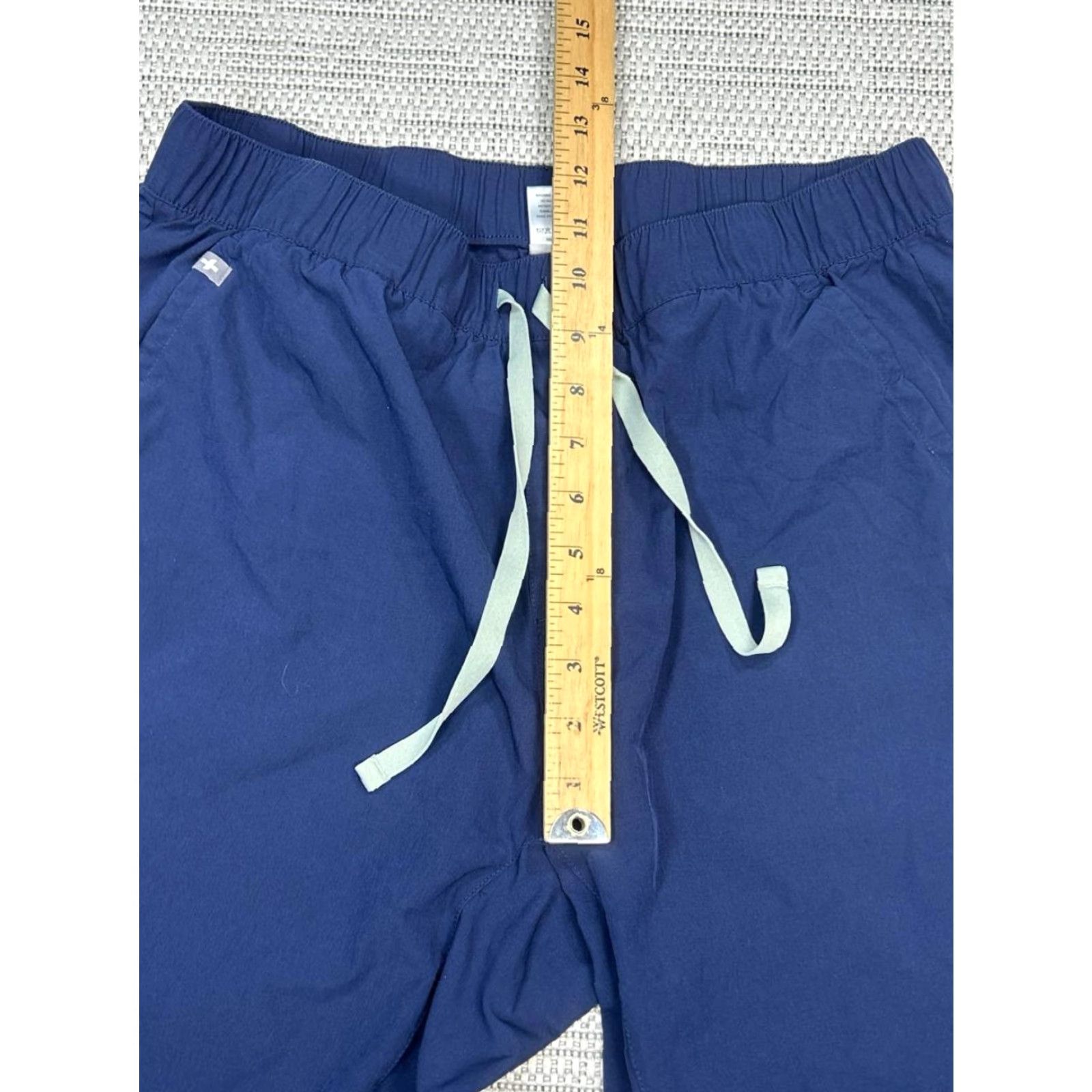 Vintage FIGS Jogger Scrub Pants Mens Large Blue Mid Rise Tapered Leg Drawstring Medical Size US 33 - 5 Thumbnail