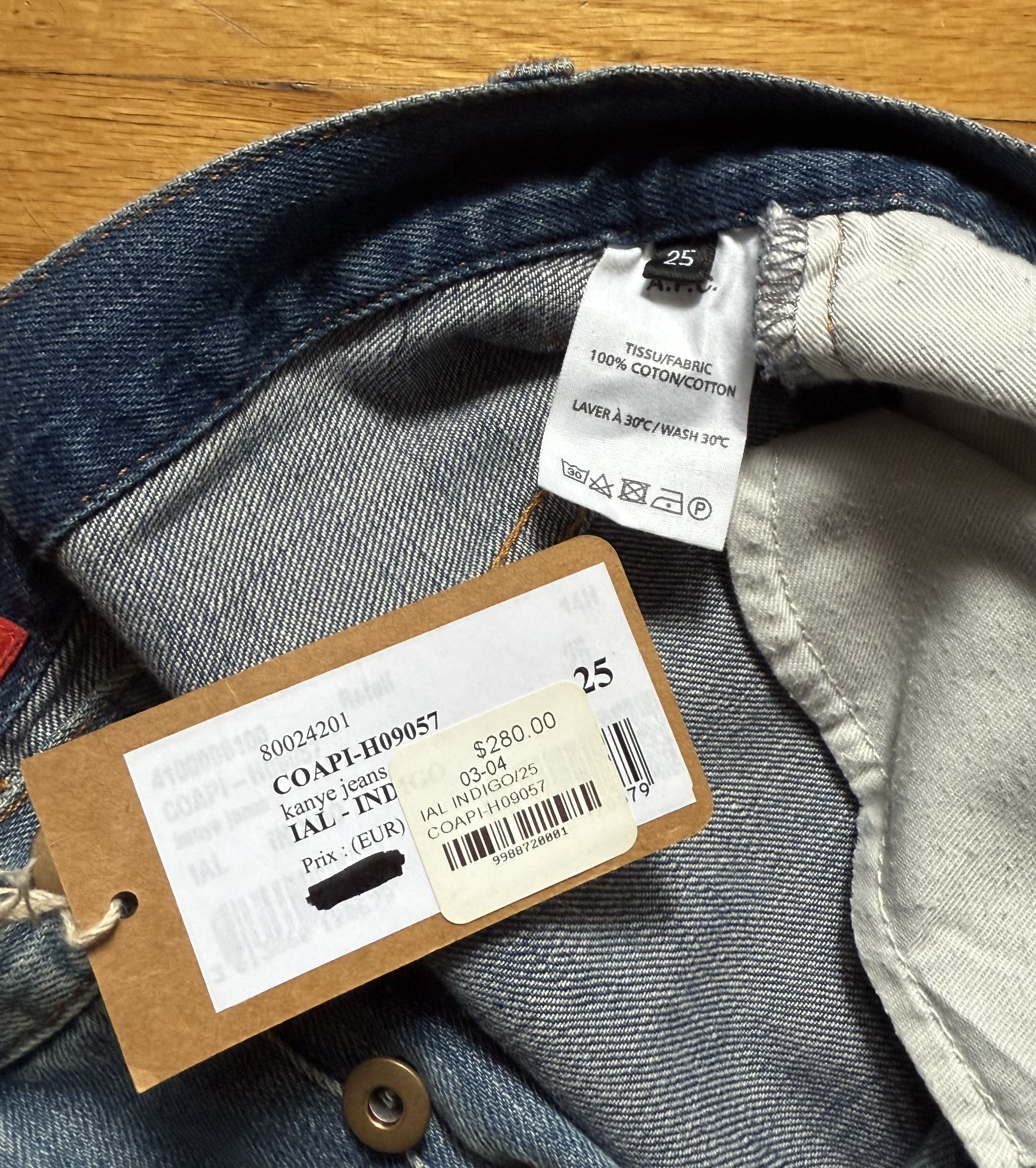 A.P.C. × Kanye West A.P.C x Kanye Washed Demim Jeans Size US 26 / EU 42 - 3 Thumbnail
