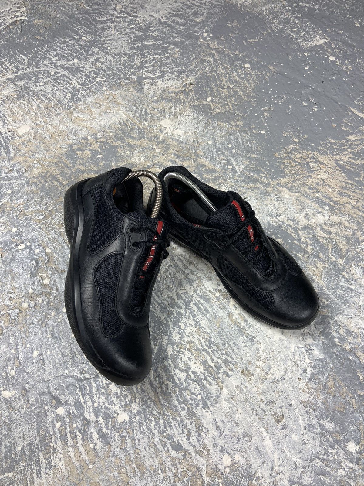 Vintage Prada Leather Red Tab America's Cup Sneakers PS0906