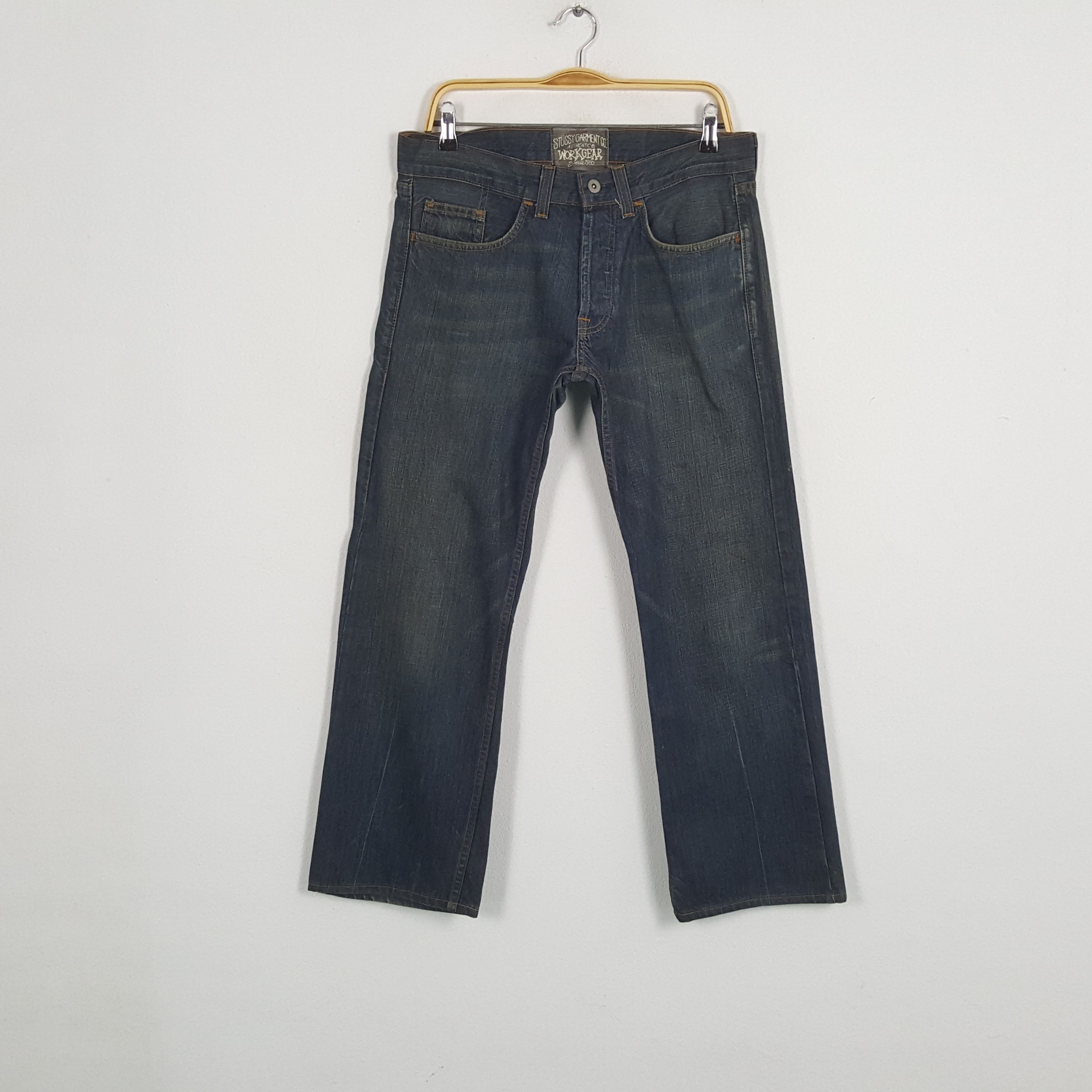 Stussy × Vintage Vintage STUSSY American Streetwear Style Big Logo Jeans Size US 32 / EU 48 - 4 Thumbnail