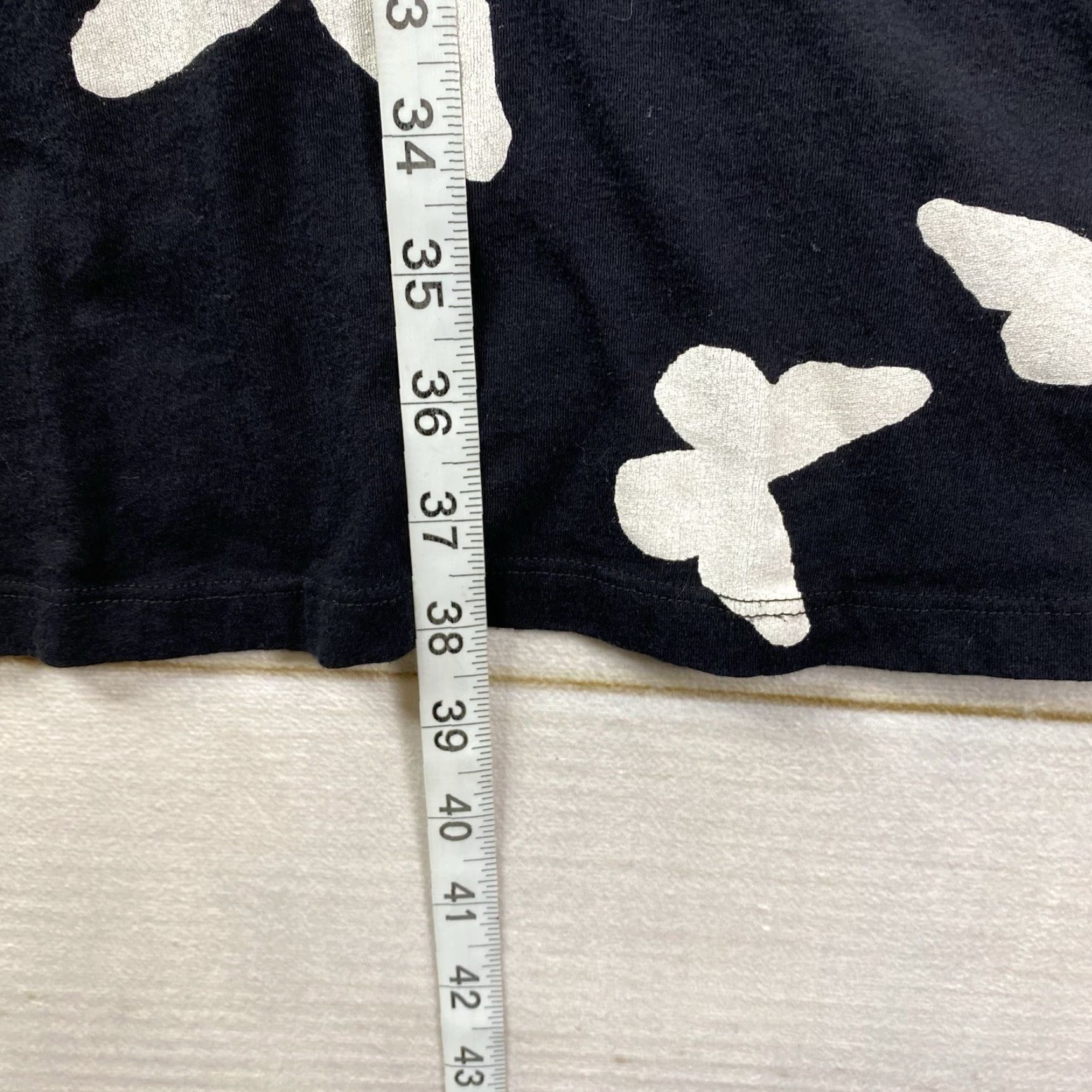 Vintage Soma Sleepshirt L Black Butterflies Cotton Pajamas Night Gown 3/4 Sleeve V-Neck Button Pullover Knit Women's Regular Size L / US 10 / IT 46 - 5 Thumbnail