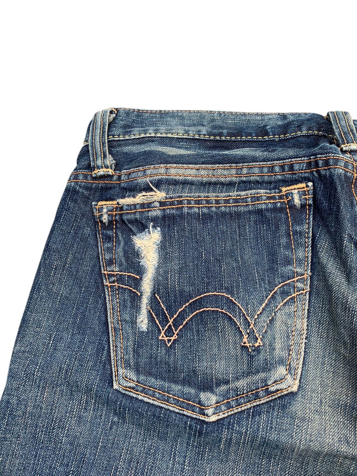 Tornado Mart RARE EDWIN STUDDED PUNK JAPANESE DISTRESSED DENIM Size US 31 - 16 Thumbnail