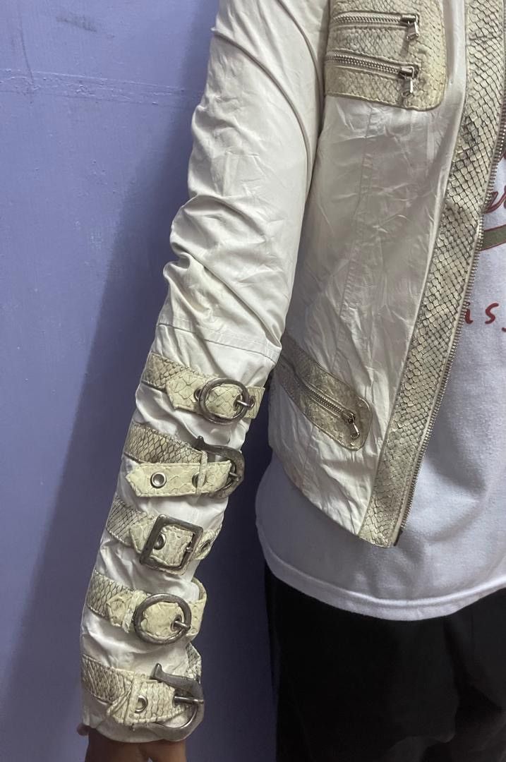 Le Grande Bleu (L.G.B.) LGB STYLE GUERRIERO SNAKE LEATHER TRIM BONDAGE BUCKLE JACKET Size S / US 4 / IT 40 - 4 Thumbnail